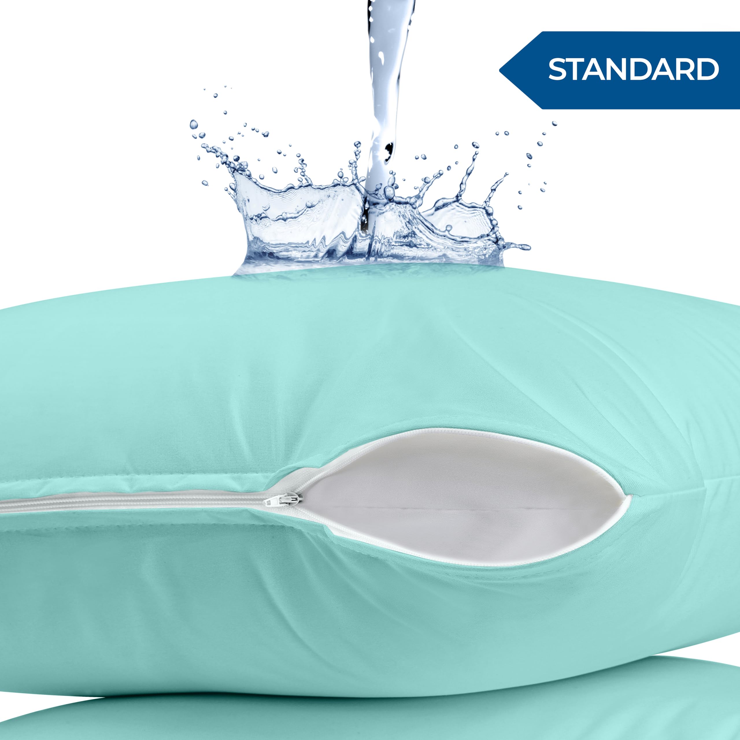 Foto 3 pulgar | Protectores De Almohada Utopia Bedding Impermeables (paquete De 2) Estándar - Venta Internacional.