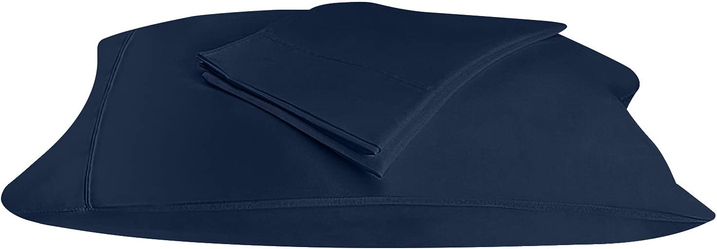 Foto 8 pulgar | Fundas De Almohada Utopia Bedding King De 50 X 100 Cm, Paquete De 2 Unidades, Microfibra Azul Marino - Venta Internac