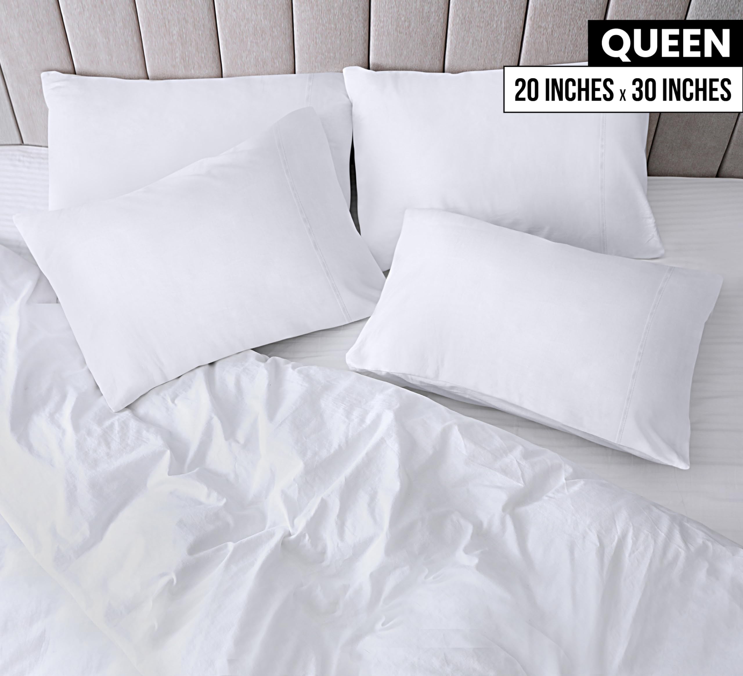 Foto 3 pulgar | Fundas De Almohada Utopia Bedding Queen, Paquete De 80 Unidades, 50 X 75 Cm, Color Blanco - Venta Internacional.