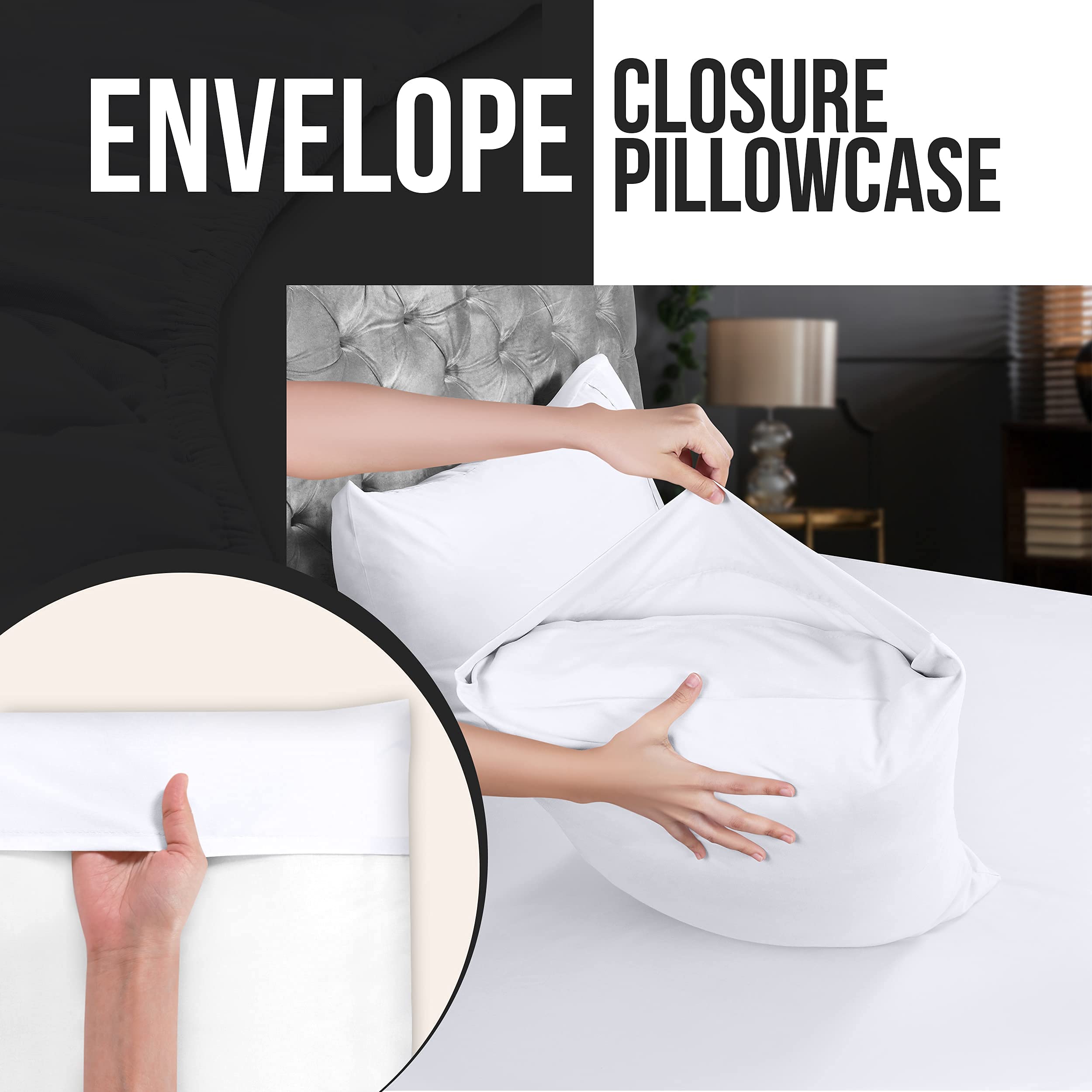 Foto 4 pulgar | Fundas De Almohada Utopia Bedding Queen, Paquete De 80 Unidades, 50 X 75 Cm, Color Blanco - Venta Internacional.