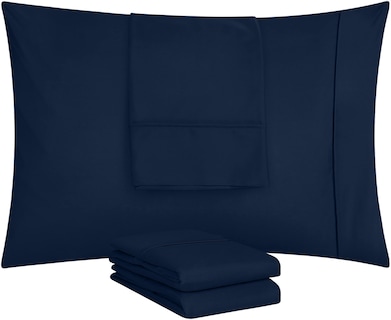 Foto 5 | Fundas De Almohada Utopia Bedding King Standard, Paquete De 4 Unidades, 50 X 90 Cm, Color Azul Marino - Venta Intern