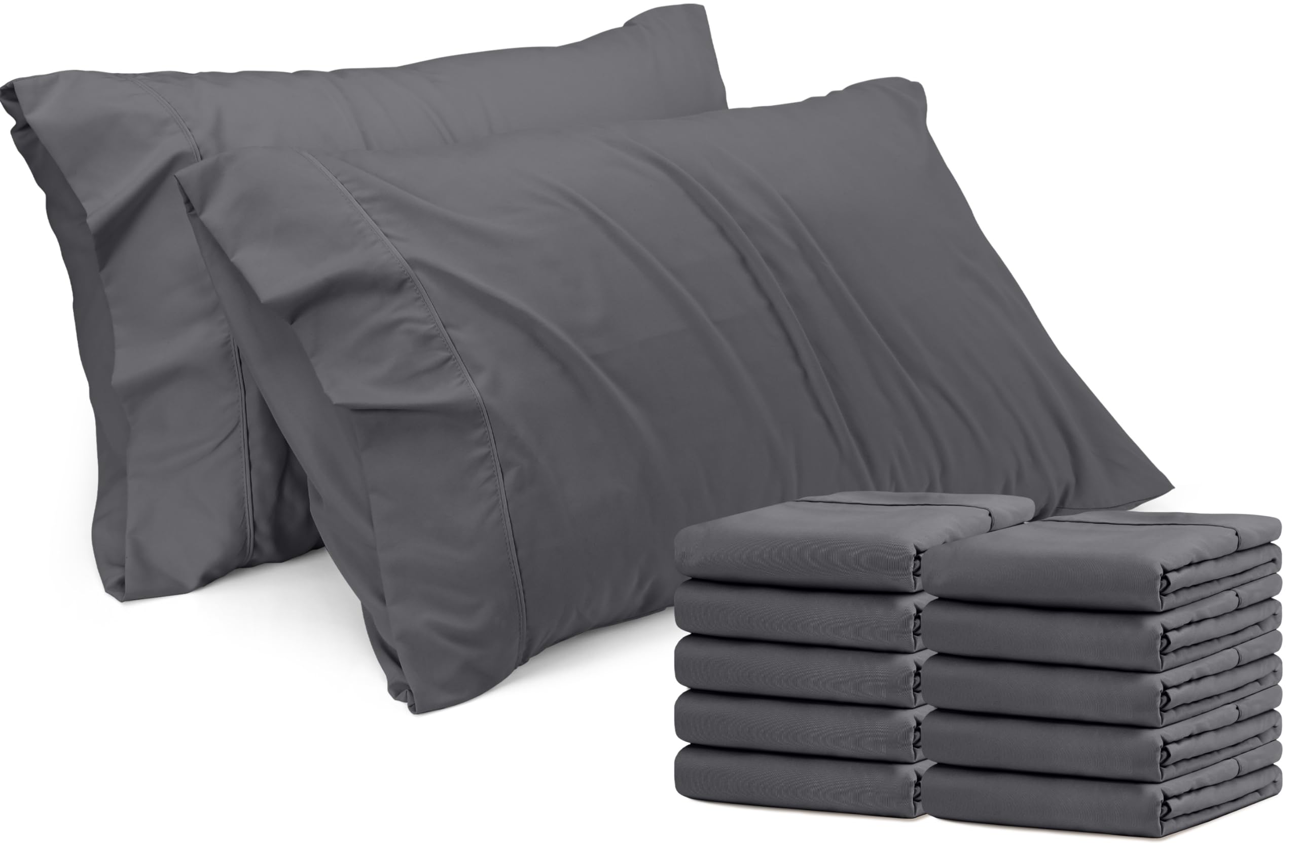 Fundas De Almohada Utopia Bedding, Tamaño Estándar, 20 X 26 Cm, Paquete De 12 - Venta Internacional.