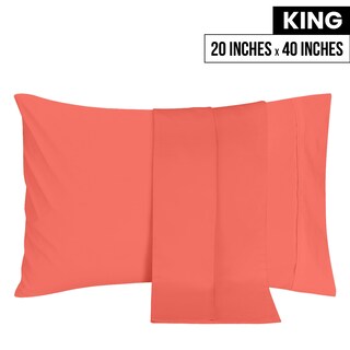 Foto 2 | Fundas De Almohada Utopia Bedding King De 50 X 100 Cm, Paquete De 2 Unidades, Color Coral - Venta Internacional.