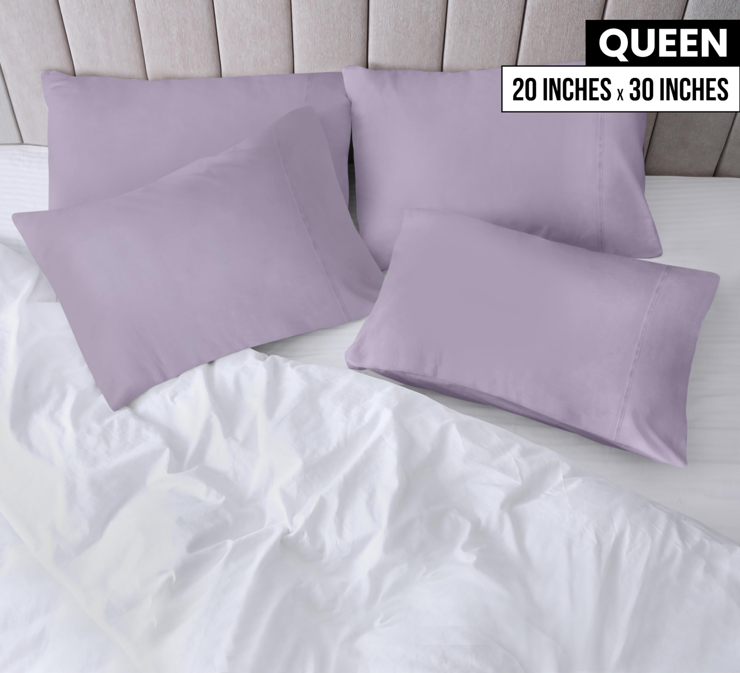 Foto 3 pulgar | Fundas De Almohada Utopia Bedding Tamaño Queen, 20 X 30 Cm, Paquete De 4 - Venta Internacional.