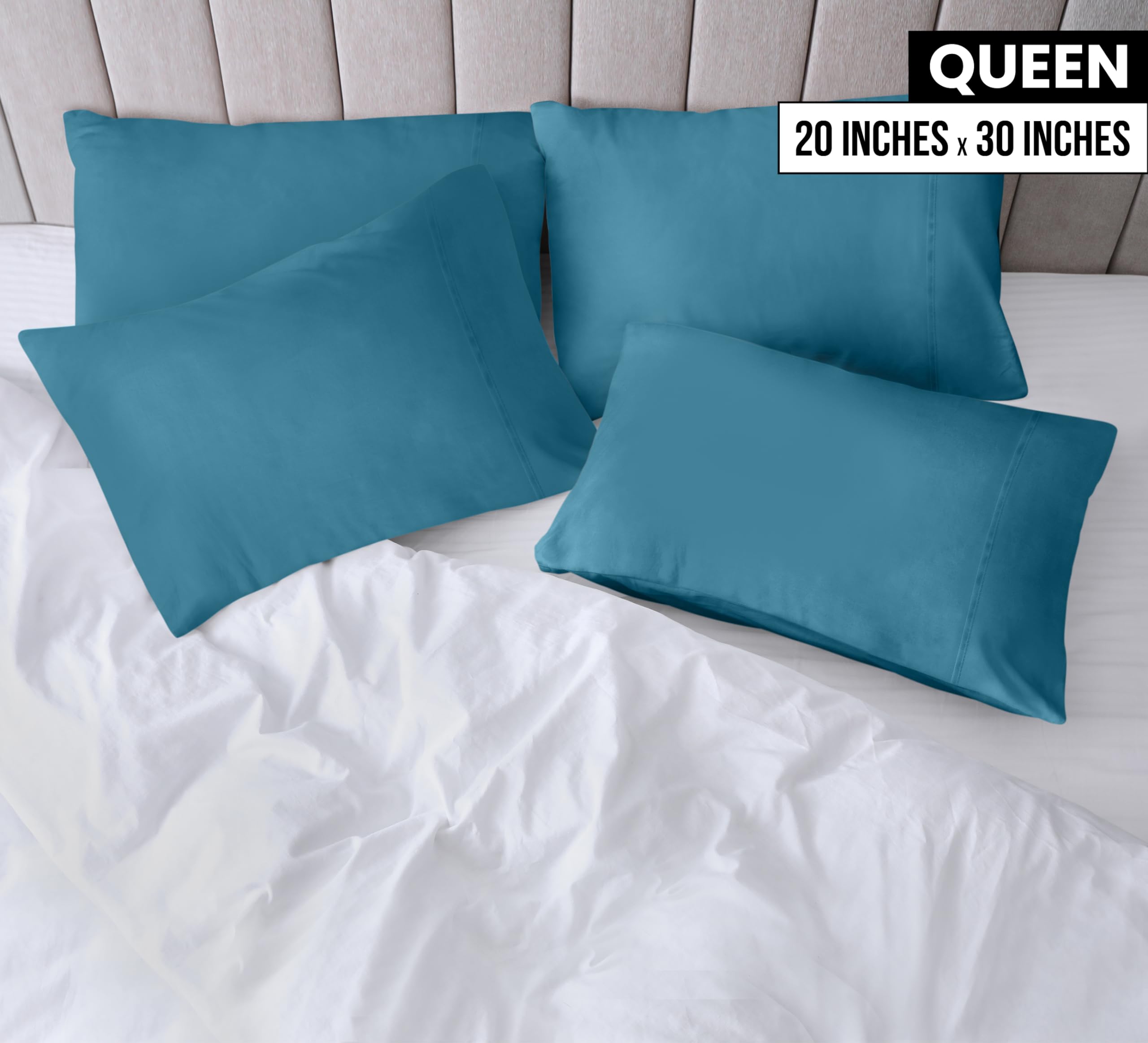 Foto 3 pulgar | Fundas De Almohada Utopia Bedding Tamaño Queen, 20 X 30 Cm, Paquete De 4 - Venta Internacional.