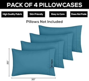 Foto 3 | Fundas De Almohada Utopia Bedding Tamaño Queen, 20 X 30 Cm, Paquete De 4 - Venta Internacional.