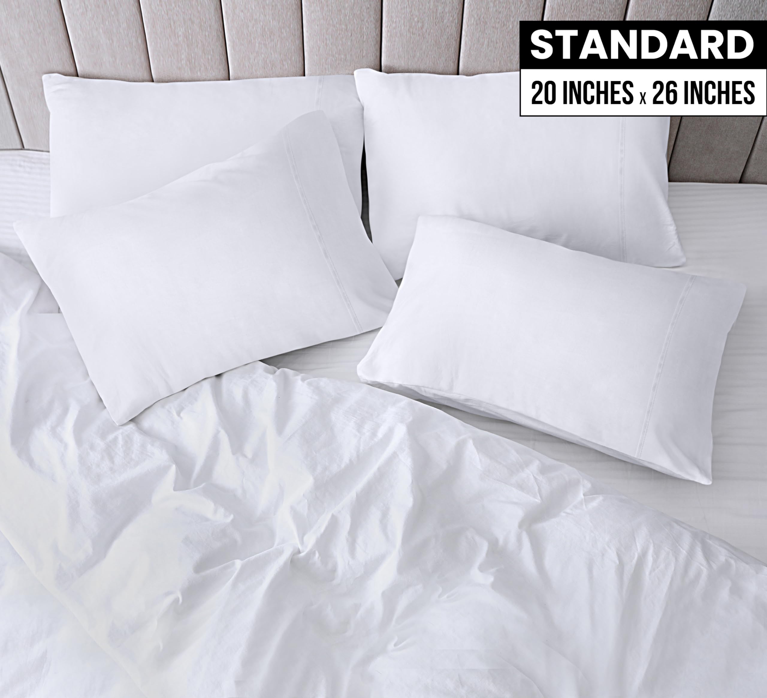 Foto 3 pulgar | Fundas De Almohada Utopia Bedding, Tamaño Estándar, 20 X 26 Pulgadas, Paquete De 4 - Venta Internacional.