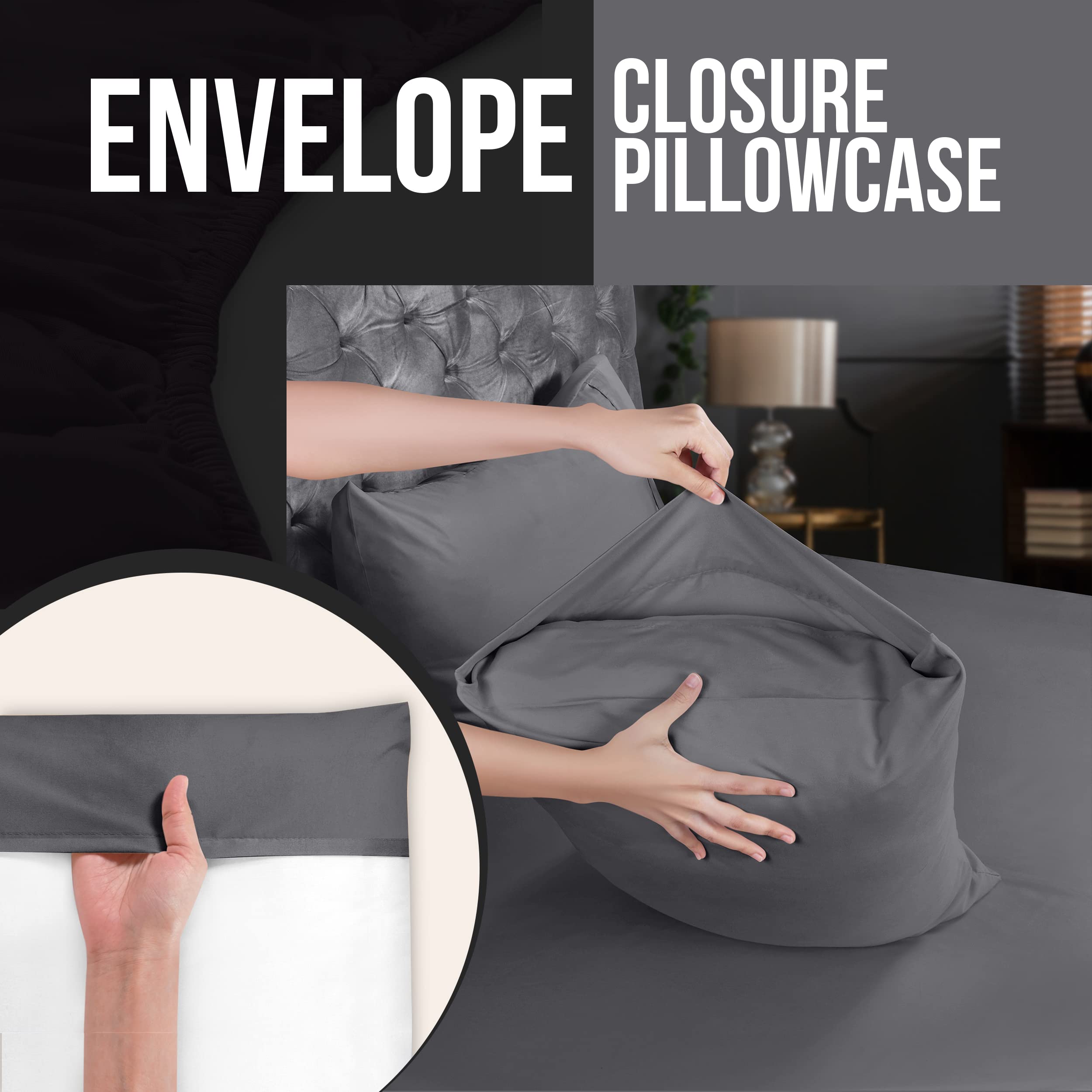 Foto 3 pulgar | Fundas De Almohada Utopia Bedding Tamaño Queen, 20 X 30 Cm, Paquete De 12 - Venta Internacional.
