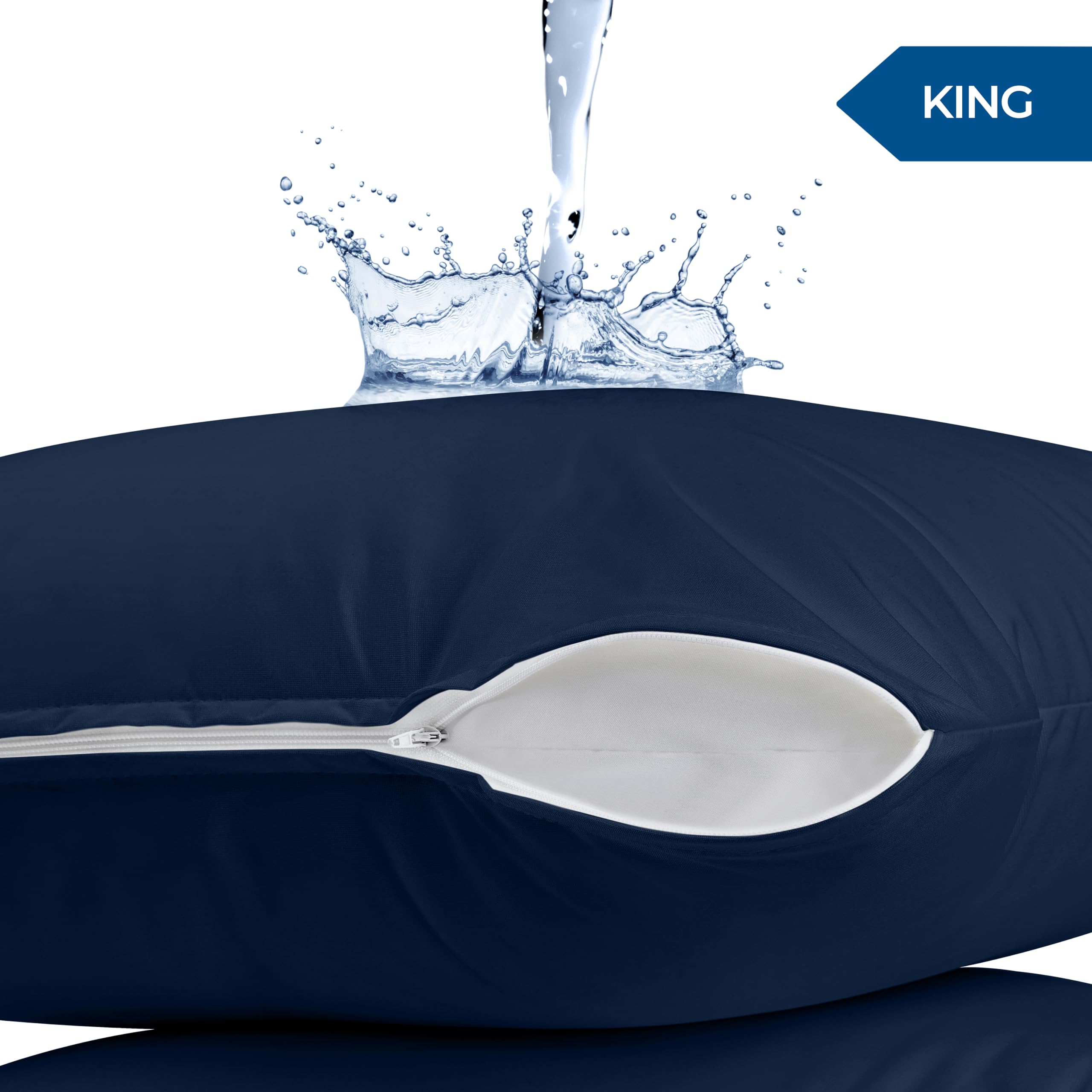 Foto 3 pulgar | Protectores De Almohada Utopia Bedding Impermeables (paquete De 2) King - Venta Internacional.