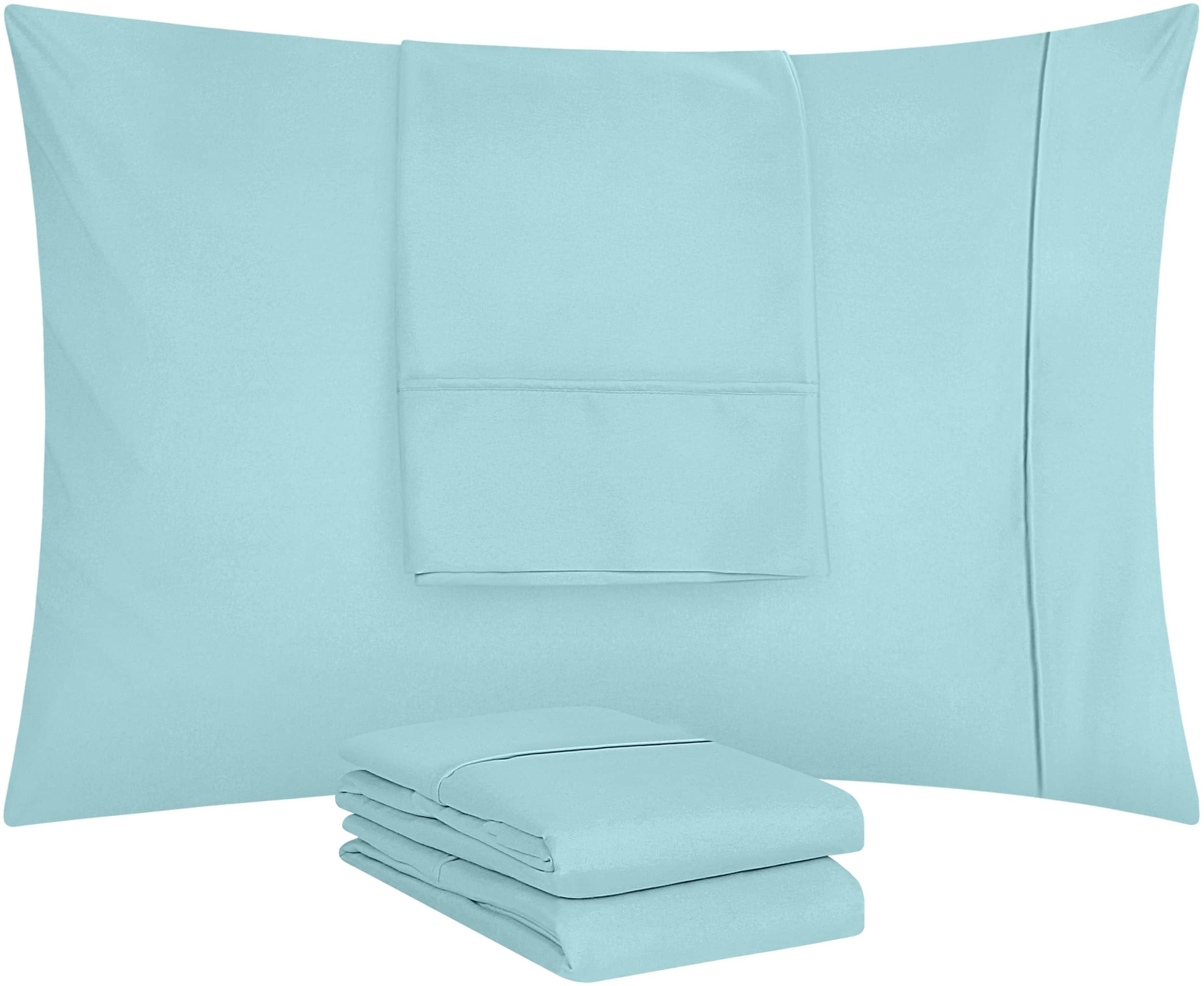 Foto 6 pulgar | Fundas De Almohada Utopia Bedding Estándar De 20 X 26 Cm, Paquete De 4 Unidades, Color Azul Spa - Venta Internacional.