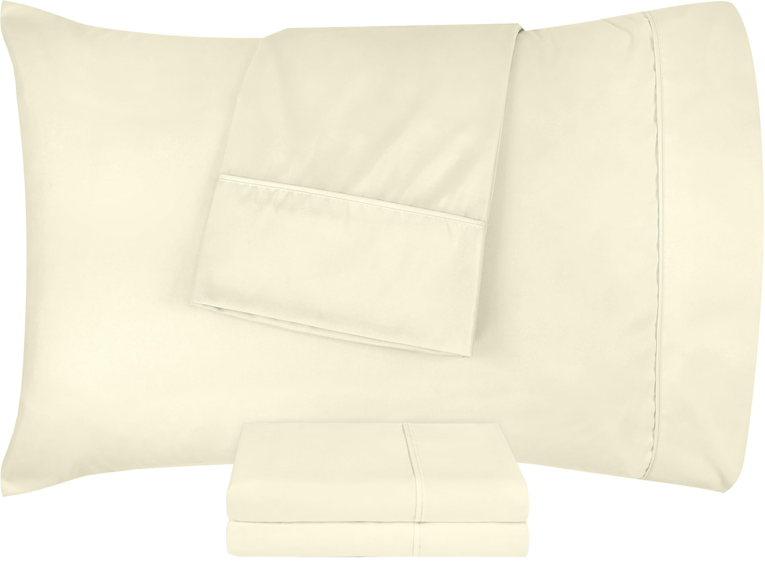 Foto 6 pulgar | Funda De Almohada Utopia Bedding Queen, Paquete De 4 Unidades, Microfibra, 50 X 75 Cm, Color Marfil - Venta Internacio