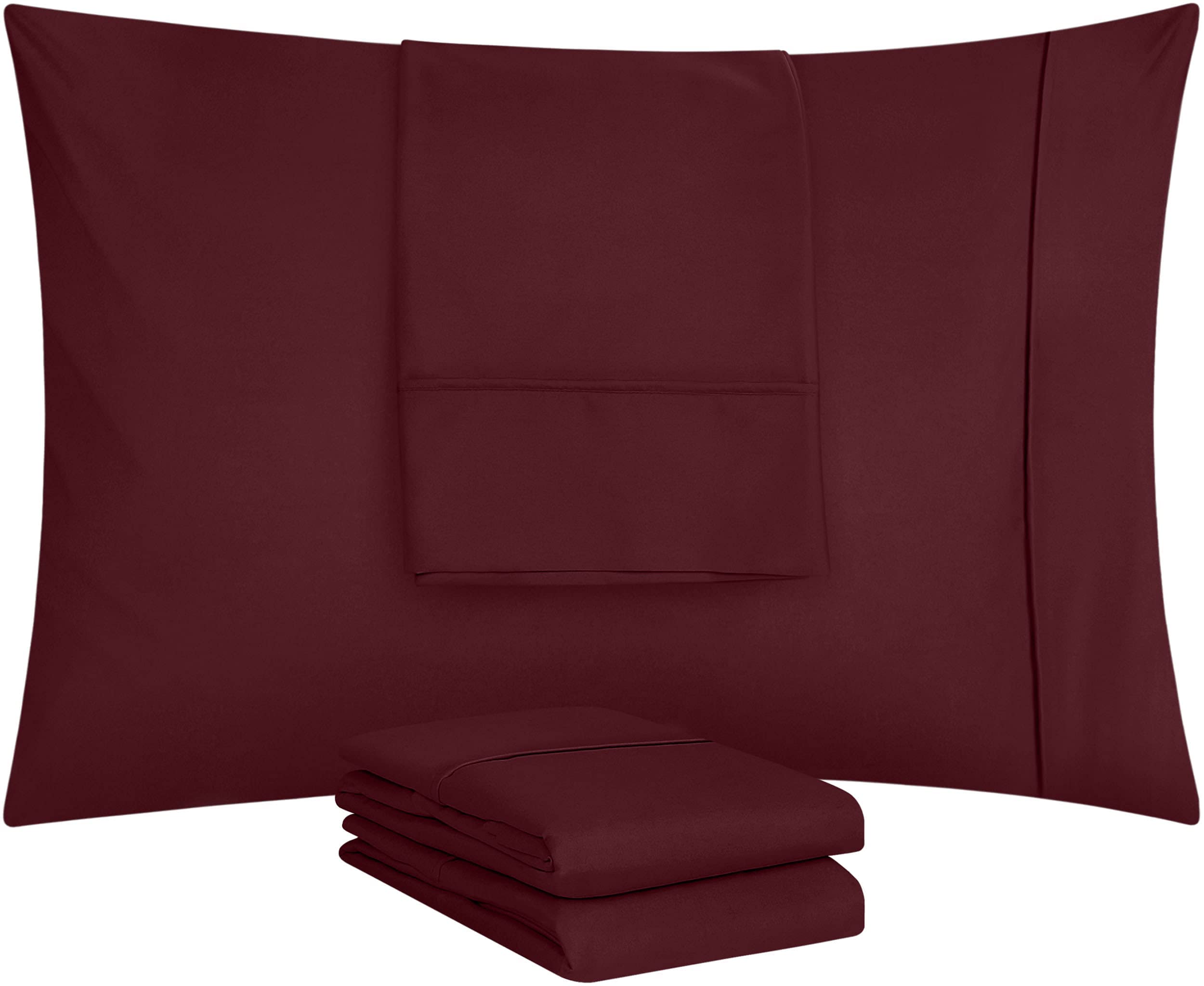 Foto 6 pulgar | Juego De 12 Fundas De Almohada Utopia, Tamaño Queen, 50 X 75 Cm, Color Burdeos - Venta Internacional.