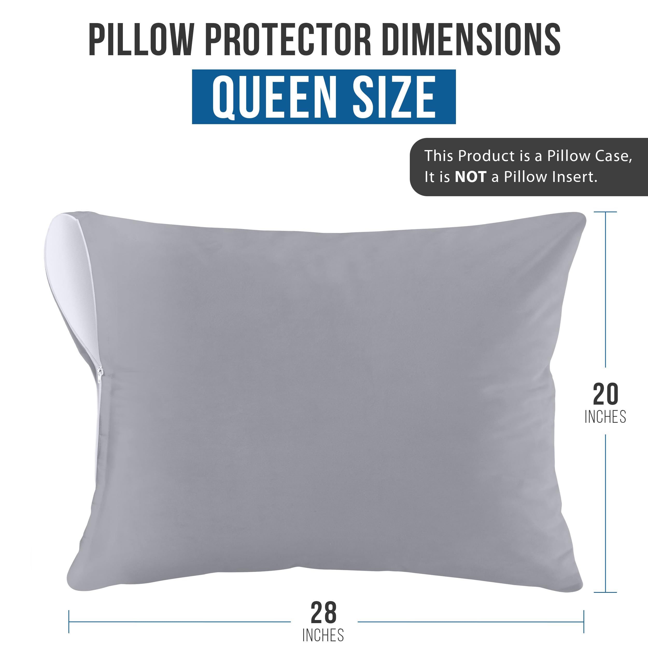 Foto 4 pulgar | Protectores De Almohada Utopia Bedding Impermeables (paquete De 2) Tamaño Queen - Venta Internacional.