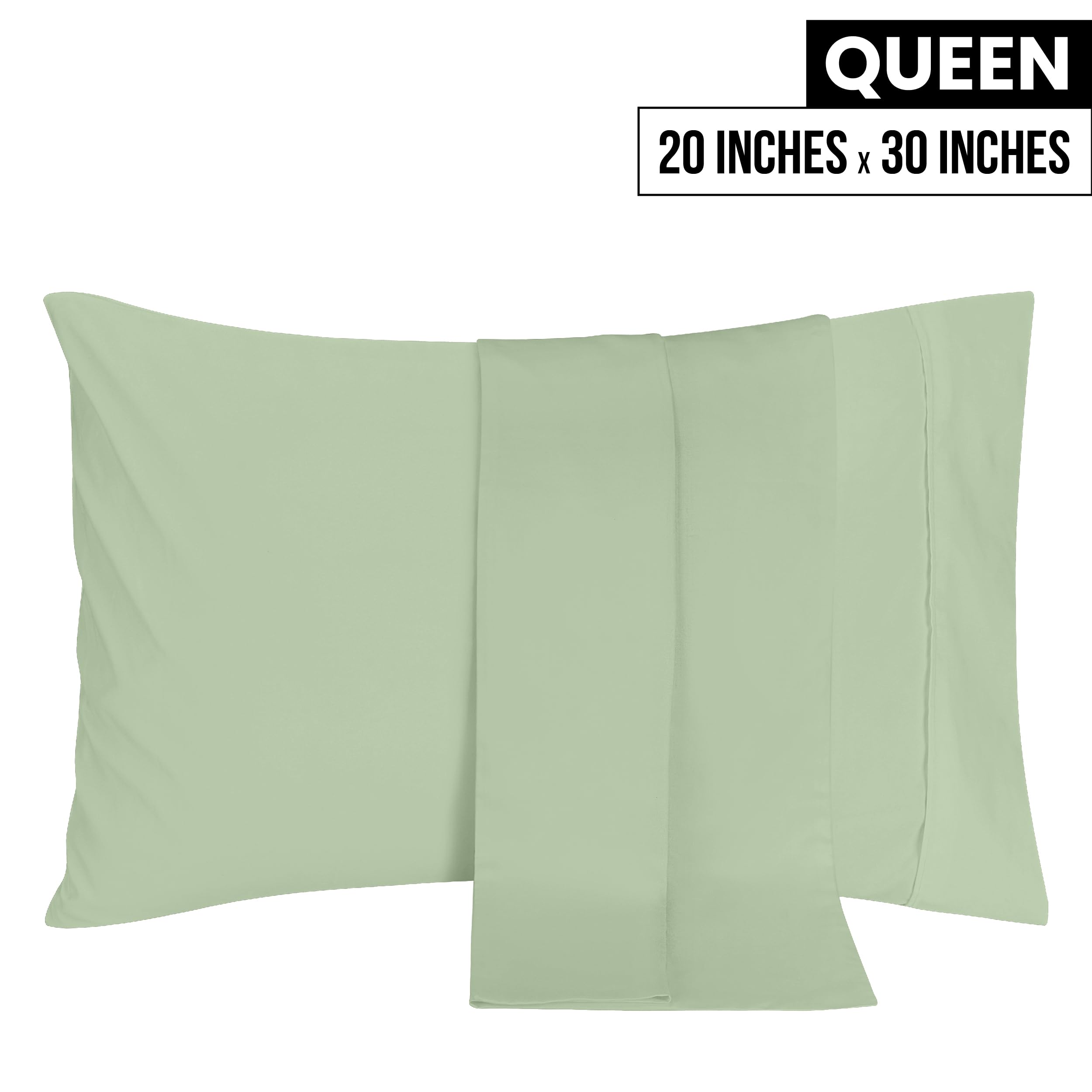 Foto 3 pulgar | Fundas De Almohada Utopia Bedding Queen, Paquete De 2 Unidades, Microfibra Suave, Color Salvia - Venta Internacional.