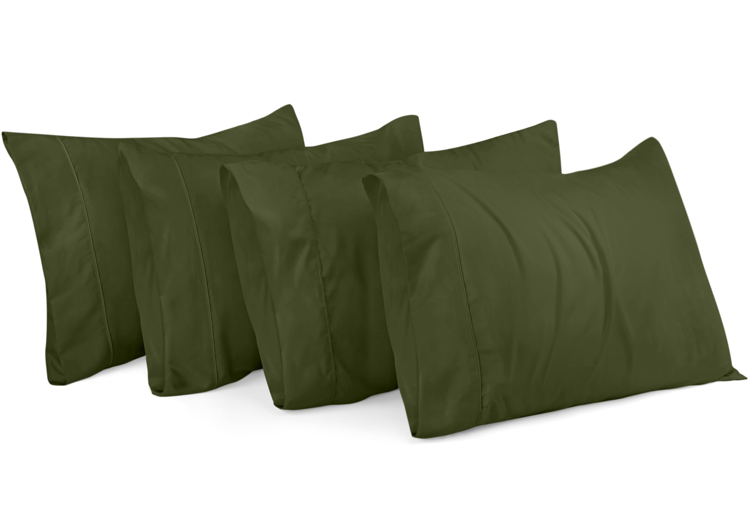 Foto 2 pulgar | Fundas De Almohada Utopia Bedding Queen, Paquete De 4 Unidades, Microfibra, Color Oliva - Venta Internacional.