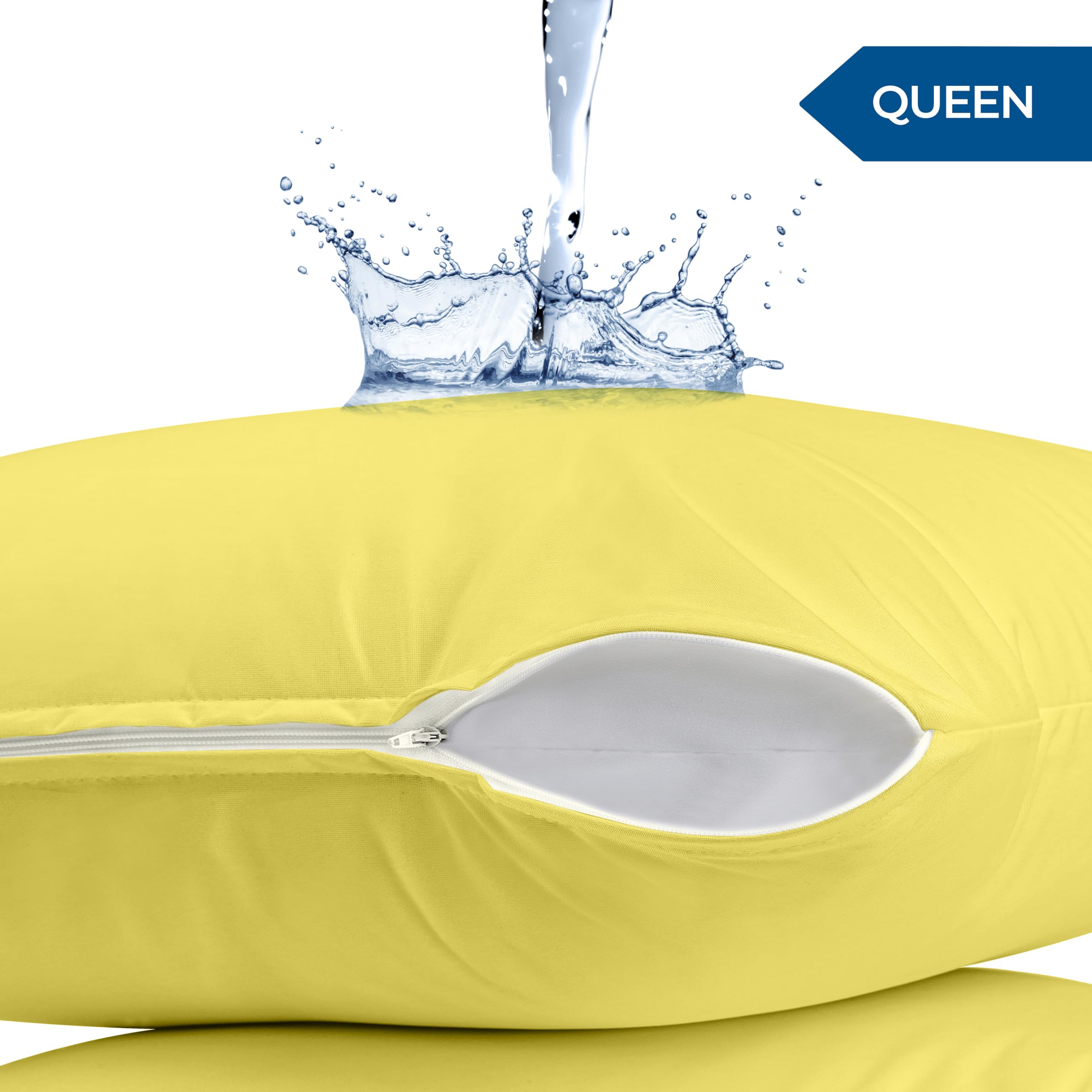 Foto 3 pulgar | Protectores De Almohada Utopia Bedding Impermeables (paquete De 2) Tamaño Queen - Venta Internacional.