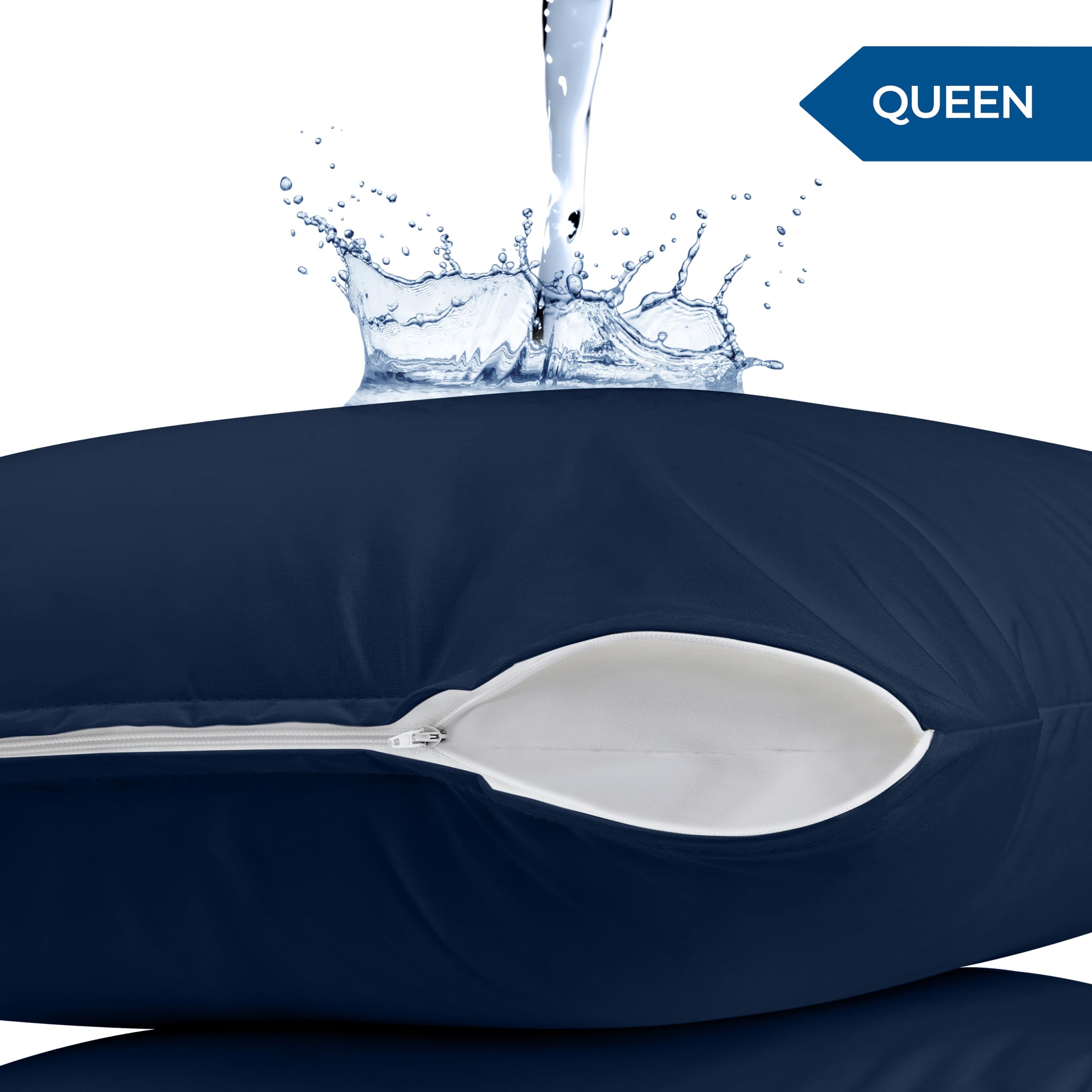 Foto 3 pulgar | Protectores De Almohada Utopia Bedding Impermeables (paquete De 2) Tamaño Queen - Venta Internacional.