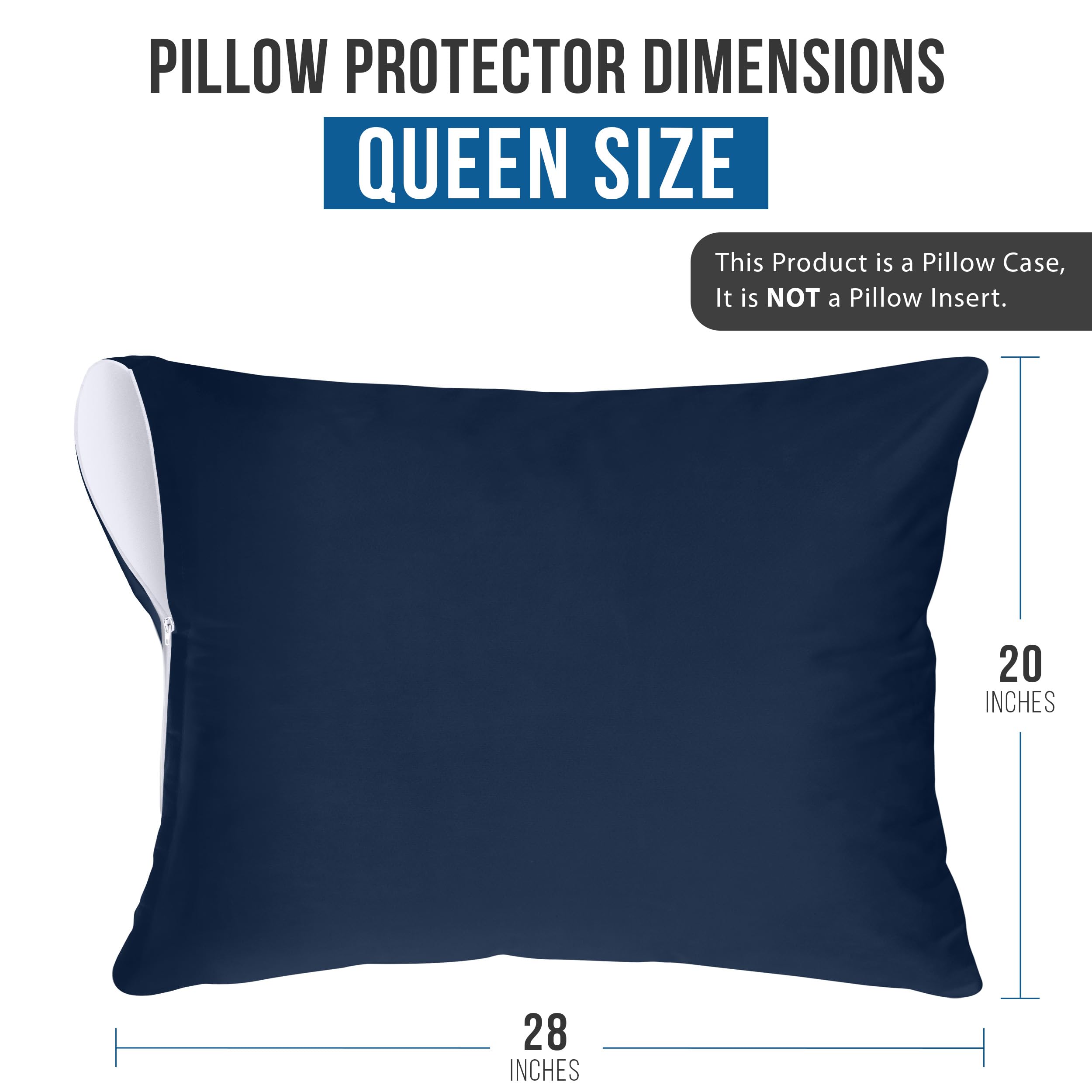 Foto 4 pulgar | Protectores De Almohada Utopia Bedding Impermeables (paquete De 2) Tamaño Queen - Venta Internacional.