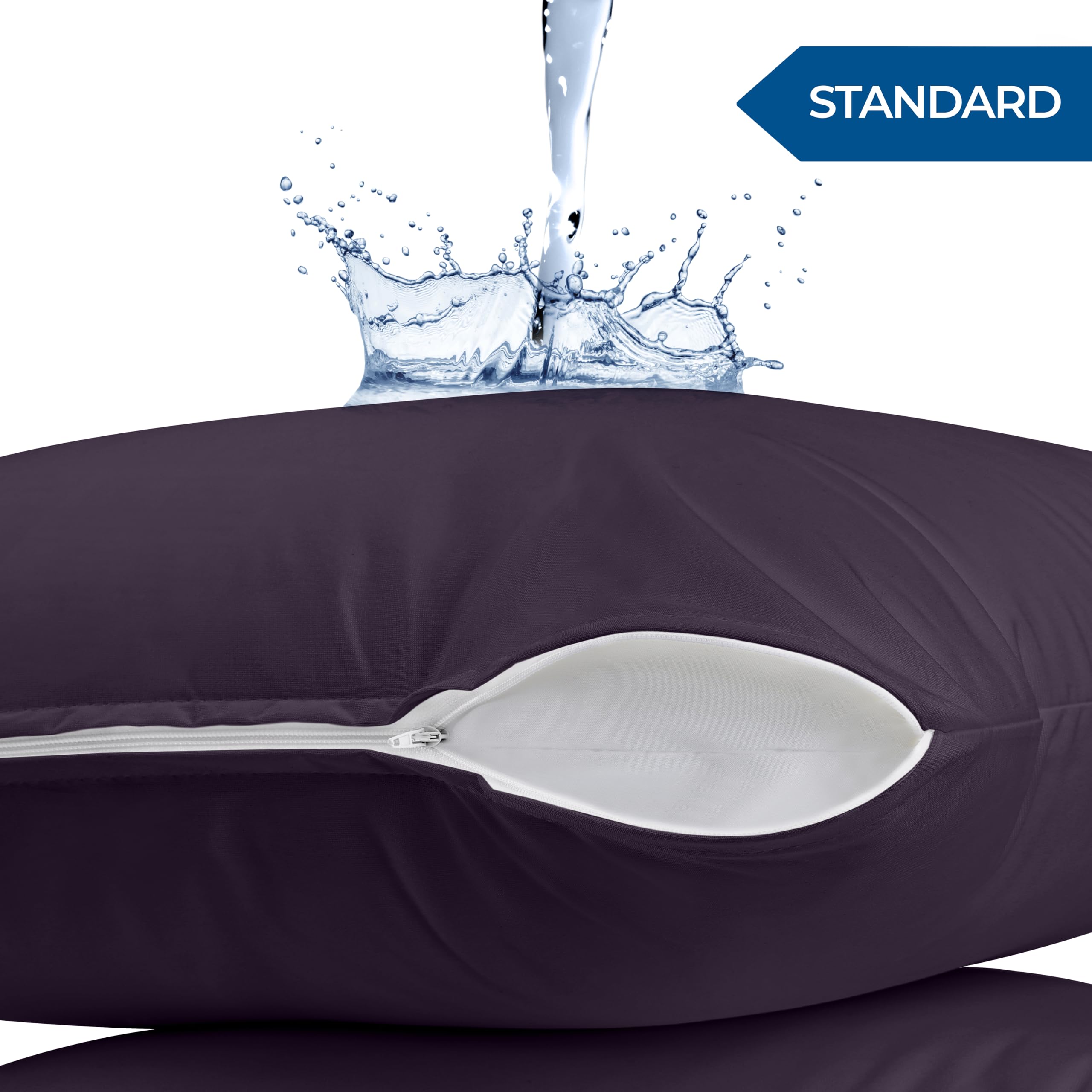 Foto 3 pulgar | Protectores De Almohada Utopia Bedding Impermeables (paquete De 2), Color Morado - Venta Internacional.
