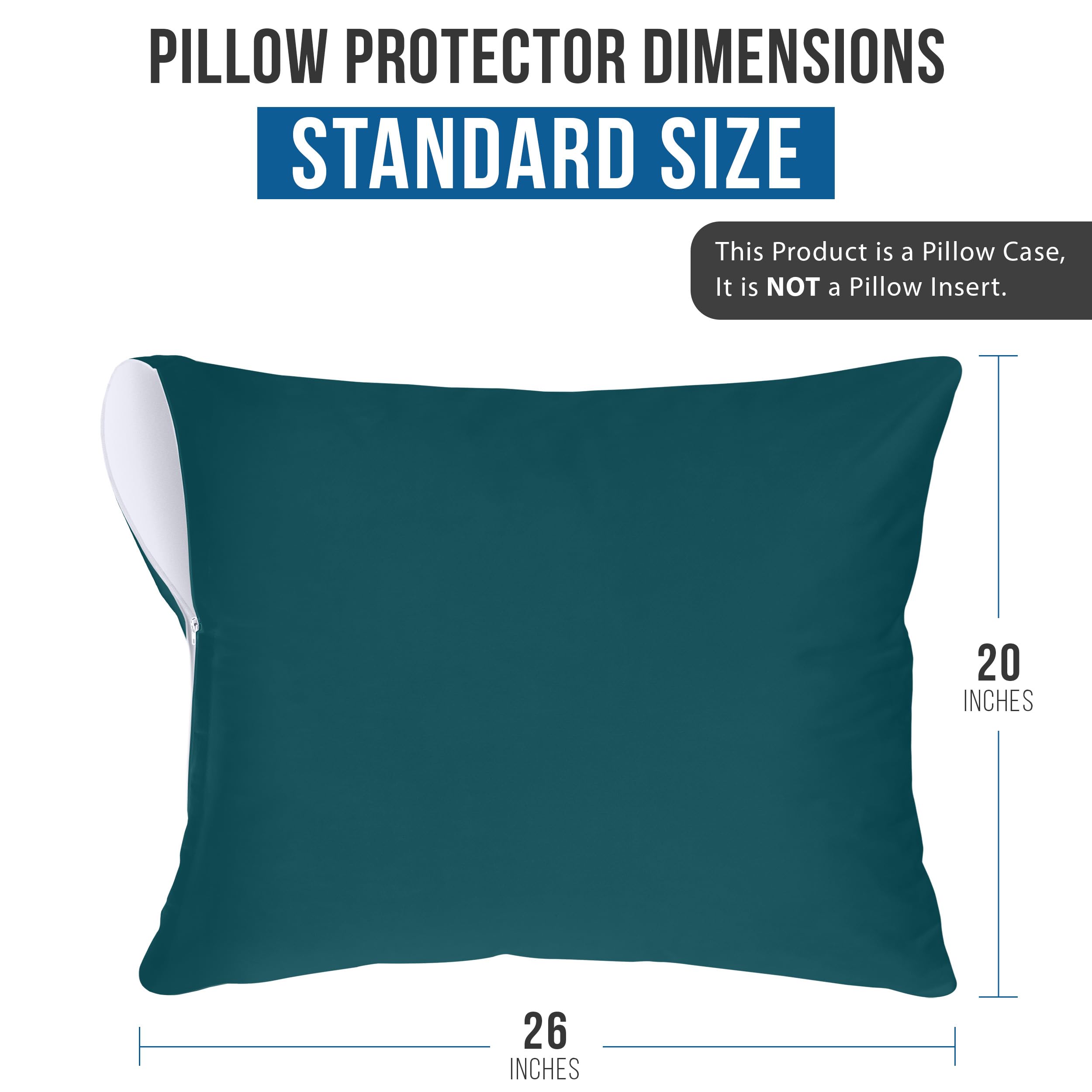Foto 3 | Protectores De Almohada Utopia Bedding Impermeables (paquete De 2), Color Verde Azulado - Venta Internacional.