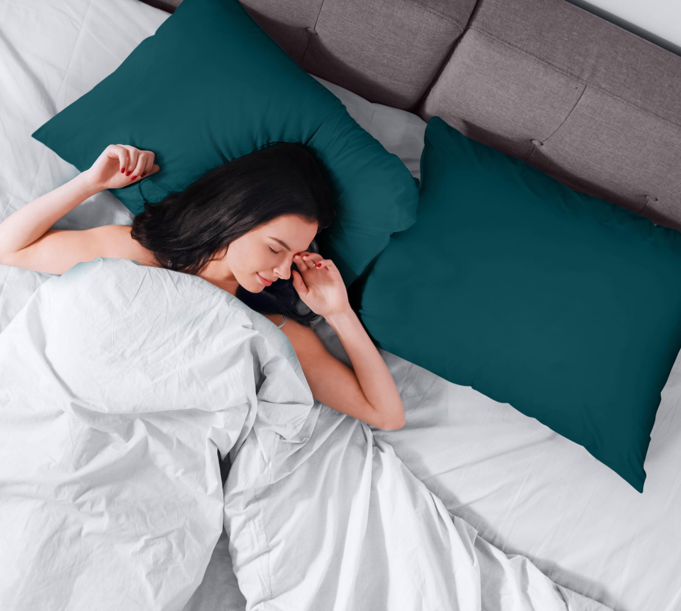 Foto 5 | Protectores De Almohada Utopia Bedding Impermeables (paquete De 2), Color Verde Azulado - Venta Internacional.