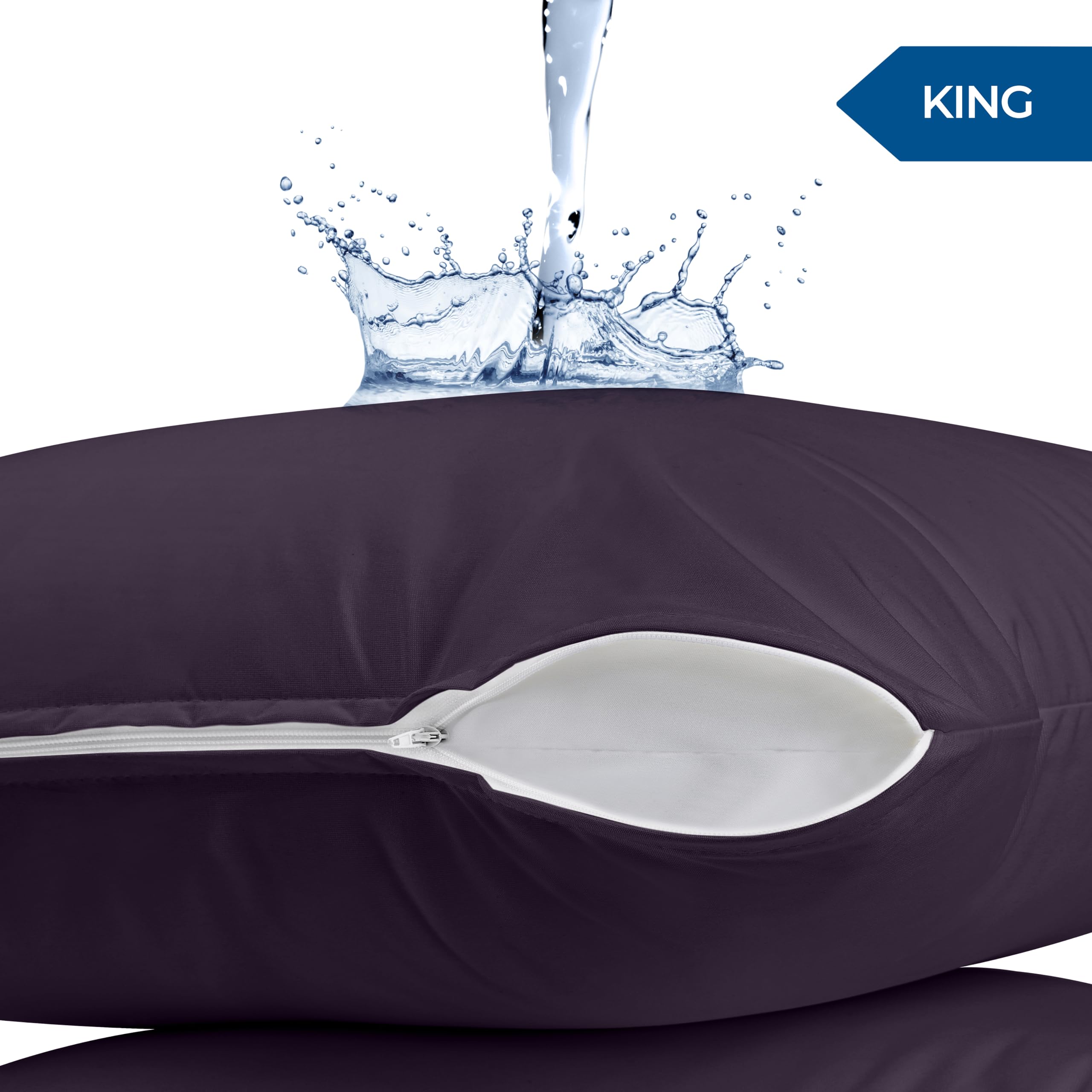 Foto 2 | Protectores De Almohada Utopia Bedding Impermeables (paquete De 2) King - Venta Internacional.