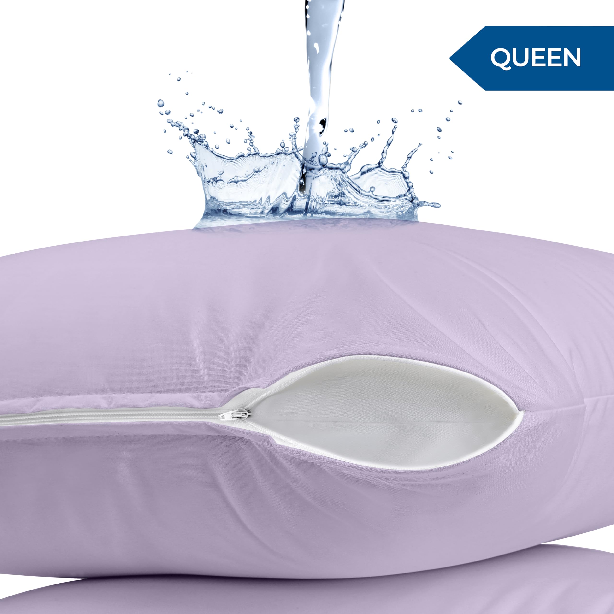 Foto 3 pulgar | Protectores De Almohada Utopia Bedding Impermeables (paquete De 2) Tamaño Queen - Venta Internacional.