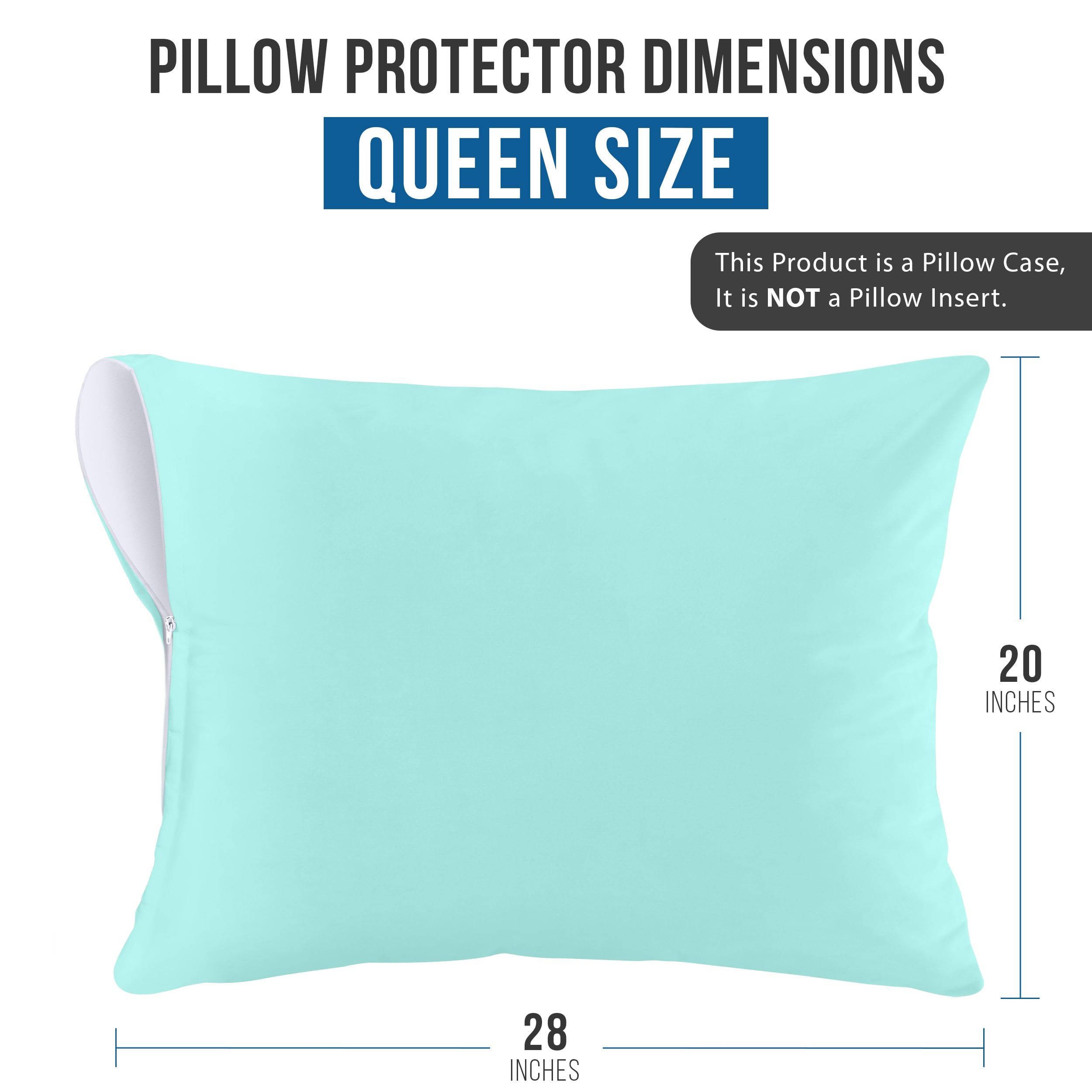 Foto 3 pulgar | Protectores De Almohada Utopia Bedding Impermeables (paquete De 2) Tamaño Queen - Venta Internacional.