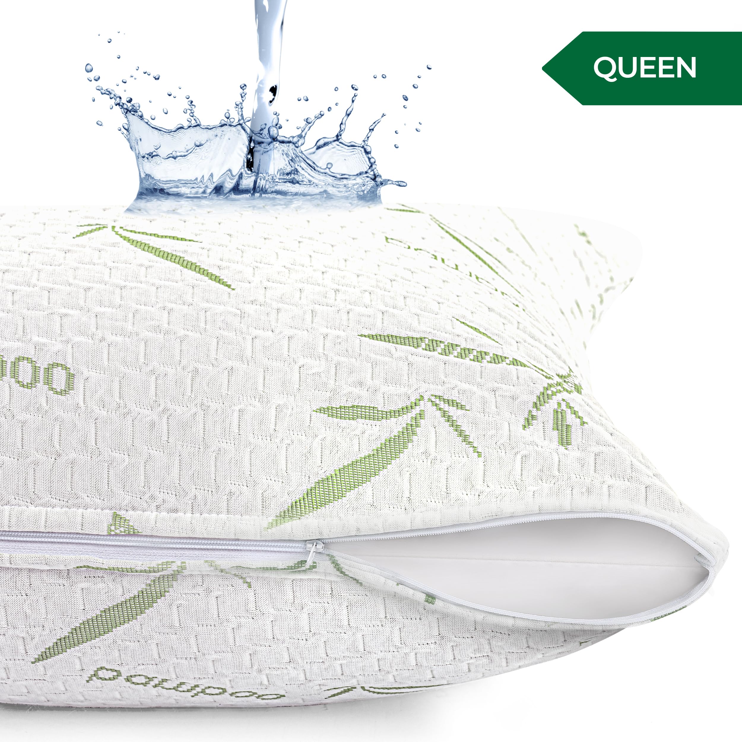 Foto 2 | Protector De Almohada Utopia Bedding De Viscosa De Bambú Impermeable - Venta Internacional.