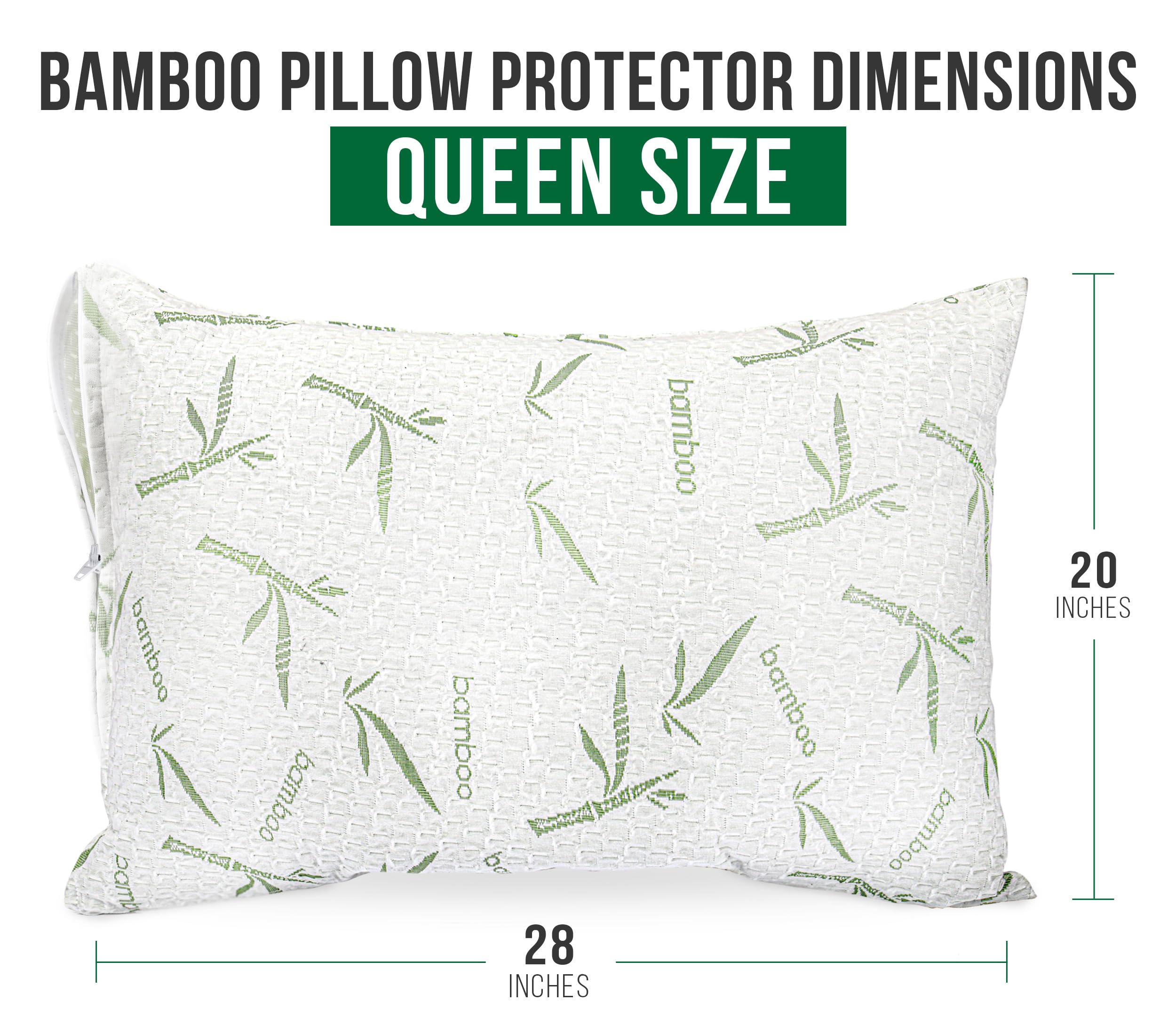 Foto 4 | Protector De Almohada Utopia Bedding De Viscosa De Bambú Impermeable - Venta Internacional.
