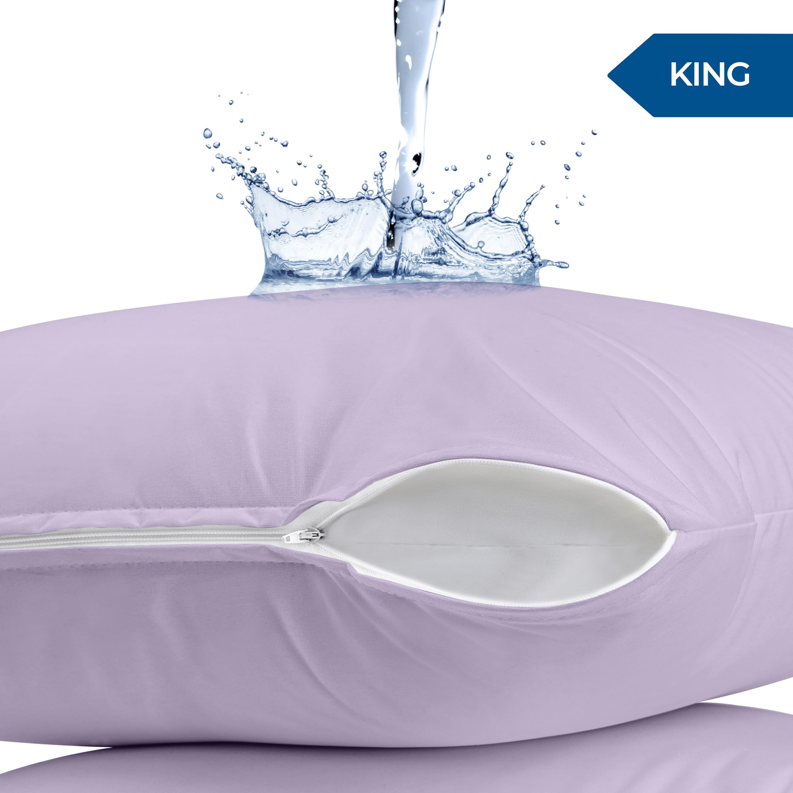 Foto 3 pulgar | Protectores De Almohada Utopia Bedding, Impermeables, Tamaño King (paquete De 2) - Venta Internacional.