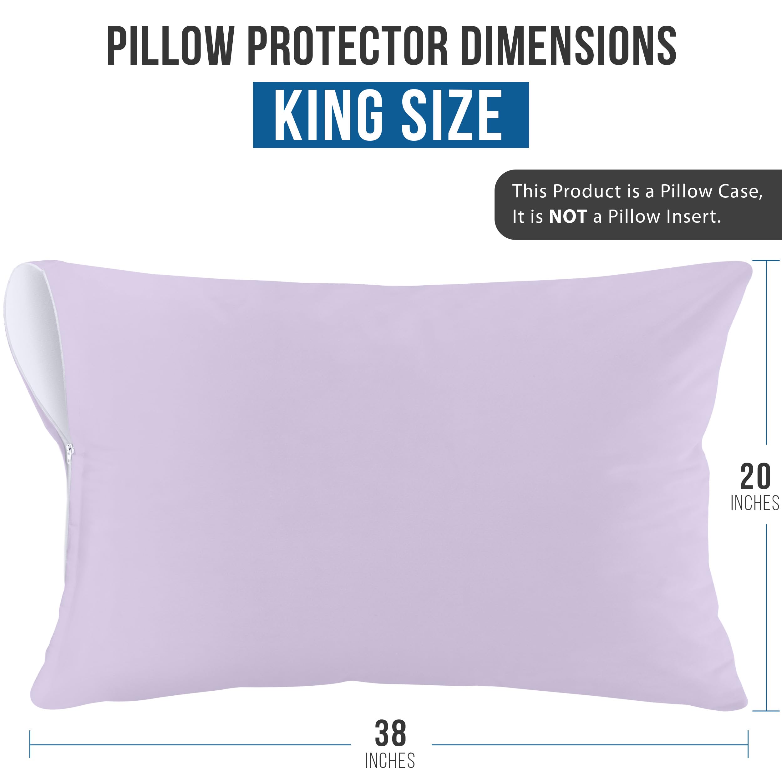 Foto 4 pulgar | Protectores De Almohada Utopia Bedding, Impermeables, Tamaño King (paquete De 2) - Venta Internacional.