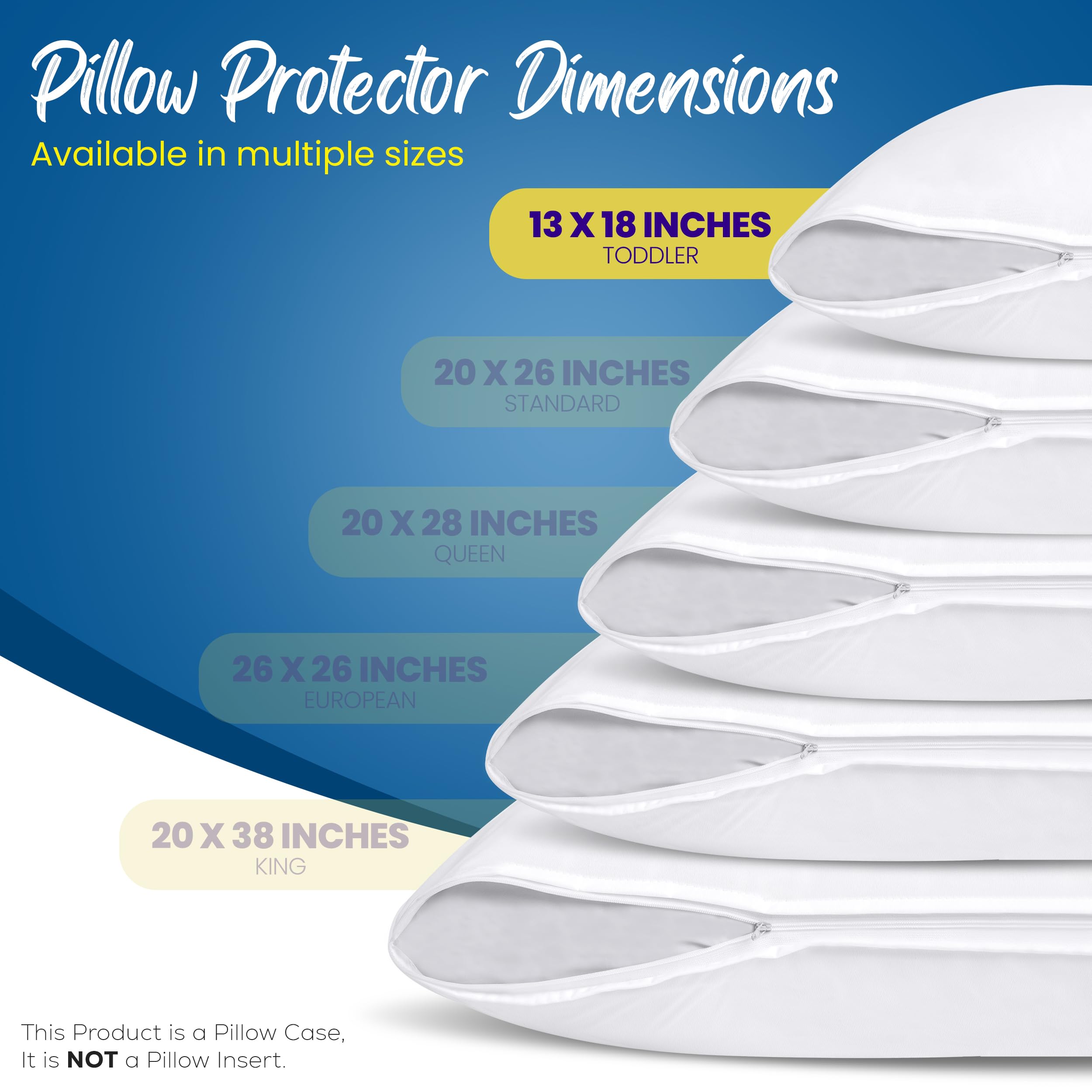 Foto 3 pulgar | Protectores De Almohada Utopia Bedding Impermeables Para Niños Pequeños, Paquete De 4 - Venta Internacional.