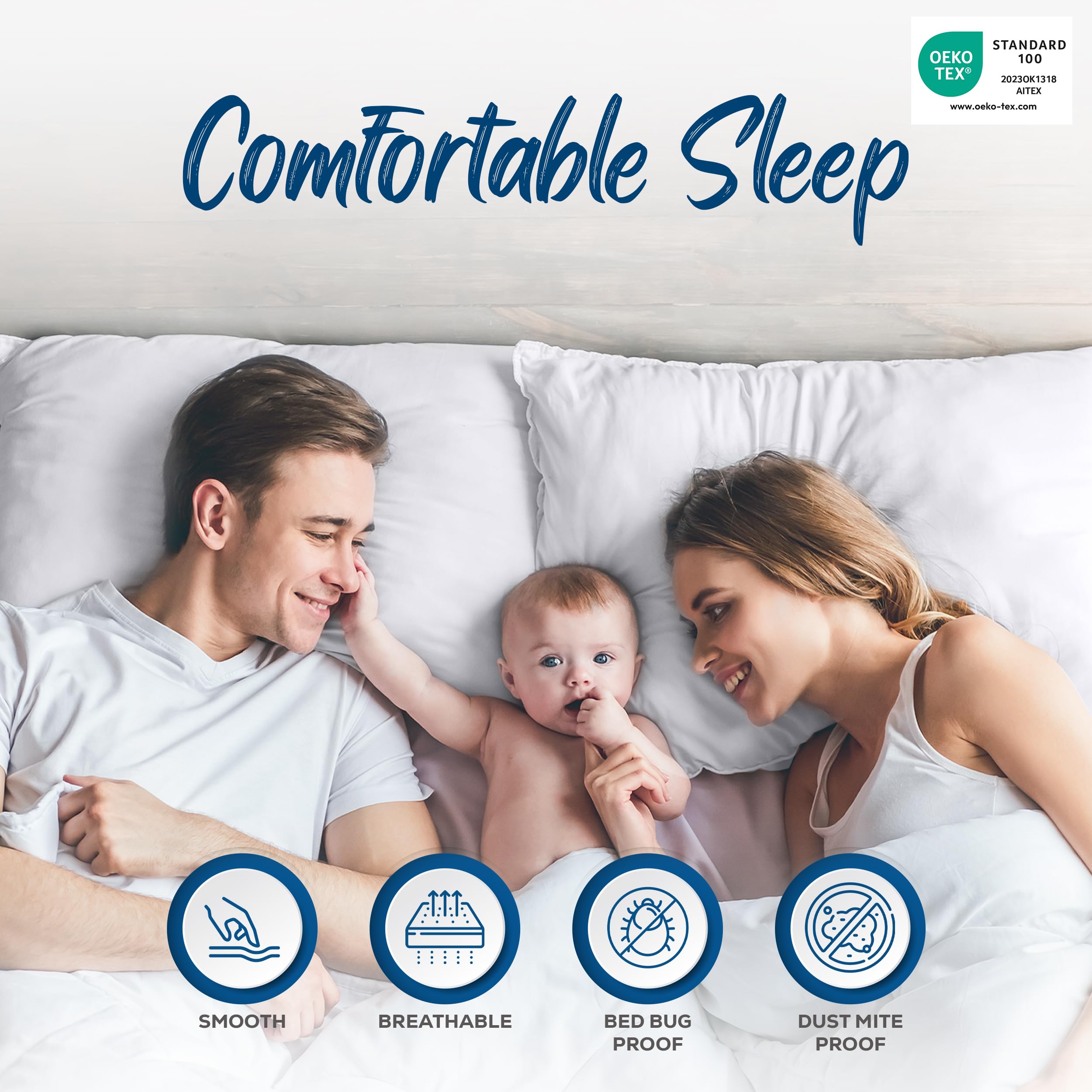 Foto 6 pulgar | Protectores De Almohada Utopia Bedding Impermeables Para Niños Pequeños, Paquete De 4 - Venta Internacional.
