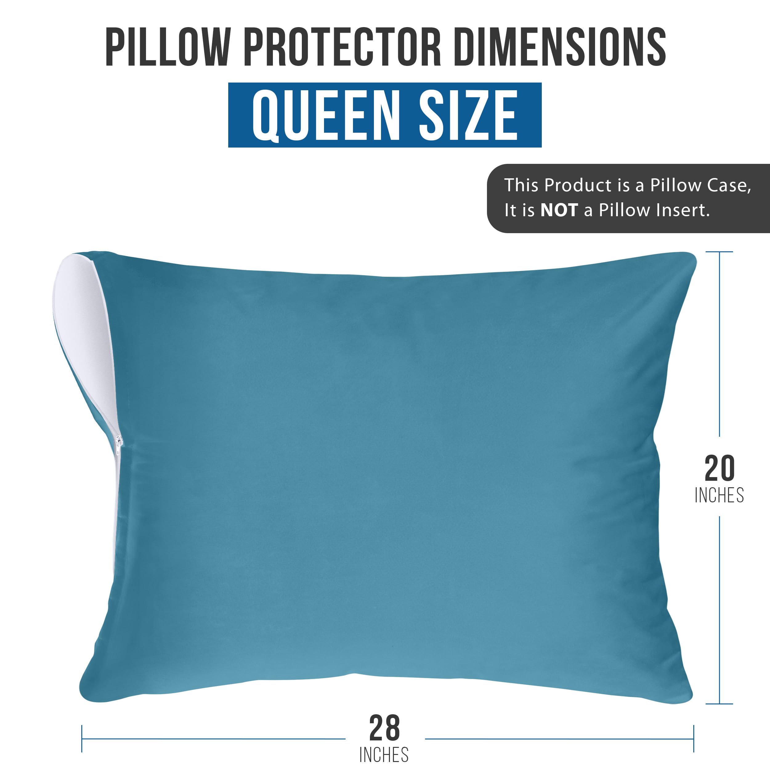 Foto 3 | Protectores De Almohada Utopia Bedding Impermeables (paquete De 2) Tamaño Queen - Venta Internacional.