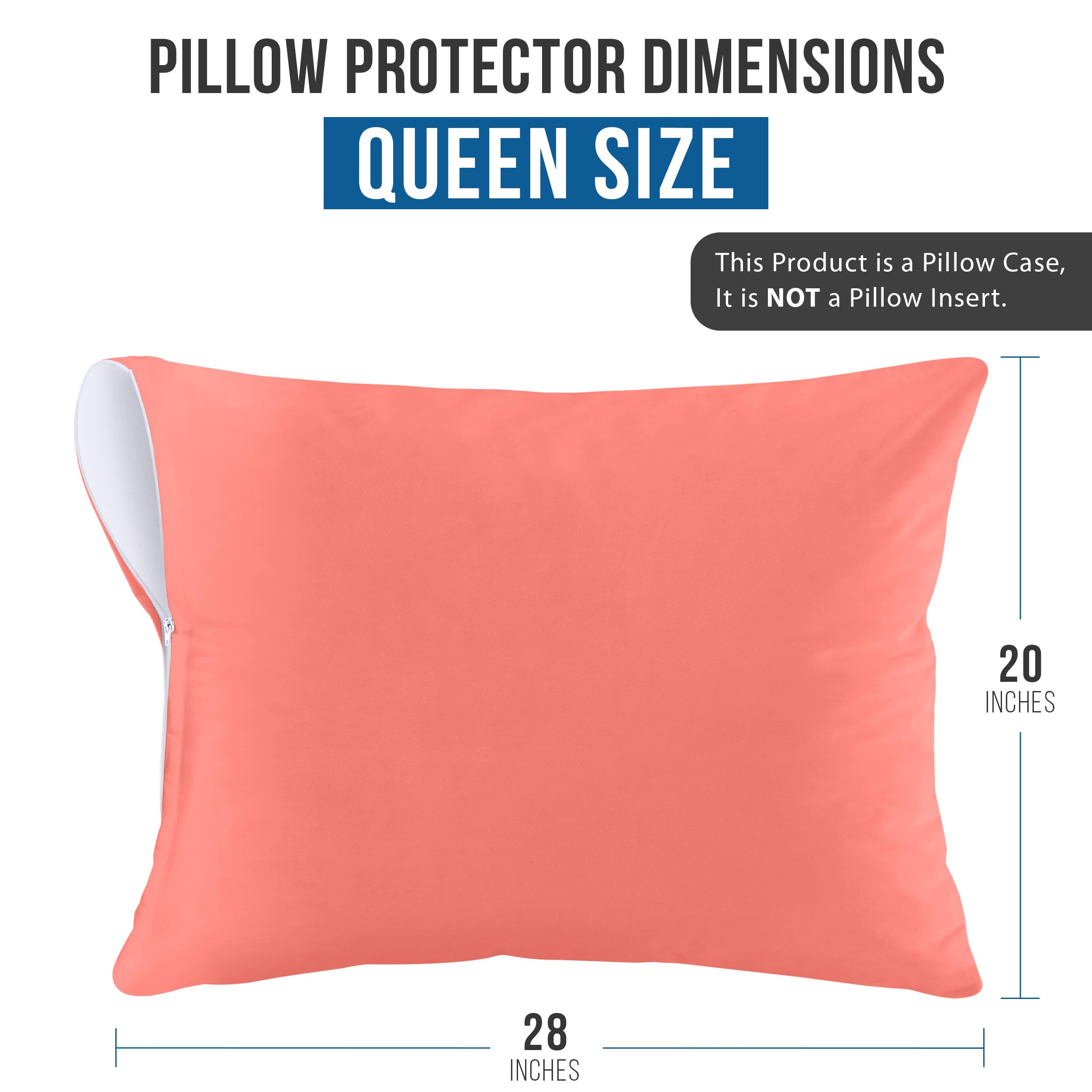 Foto 4 pulgar | Protectores De Almohada Utopia Bedding Impermeables (paquete De 2) Tamaño Queen - Venta Internacional.