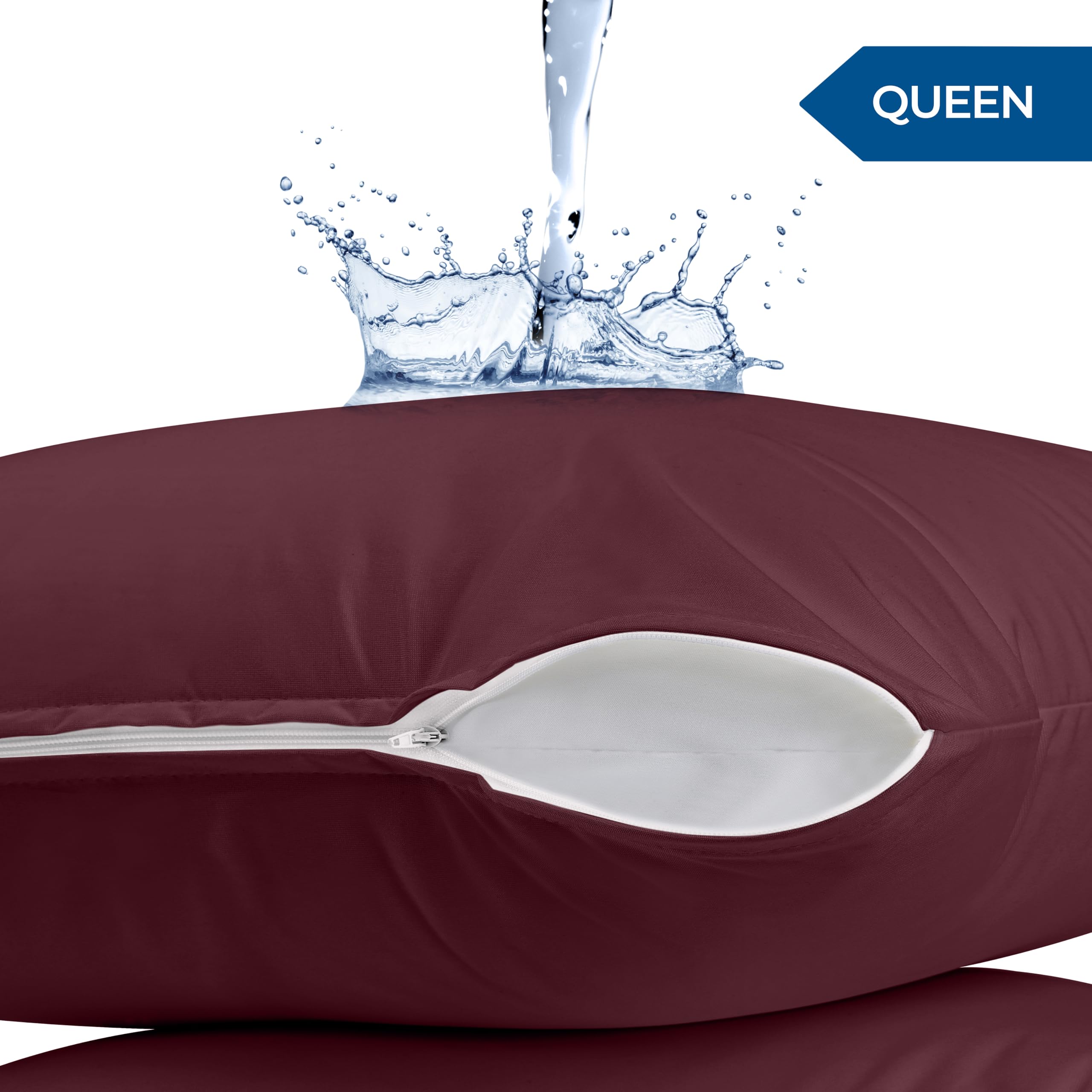 Foto 3 pulgar | Protectores De Almohada Utopia Bedding Impermeables (paquete De 2) Tamaño Queen - Venta Internacional.
