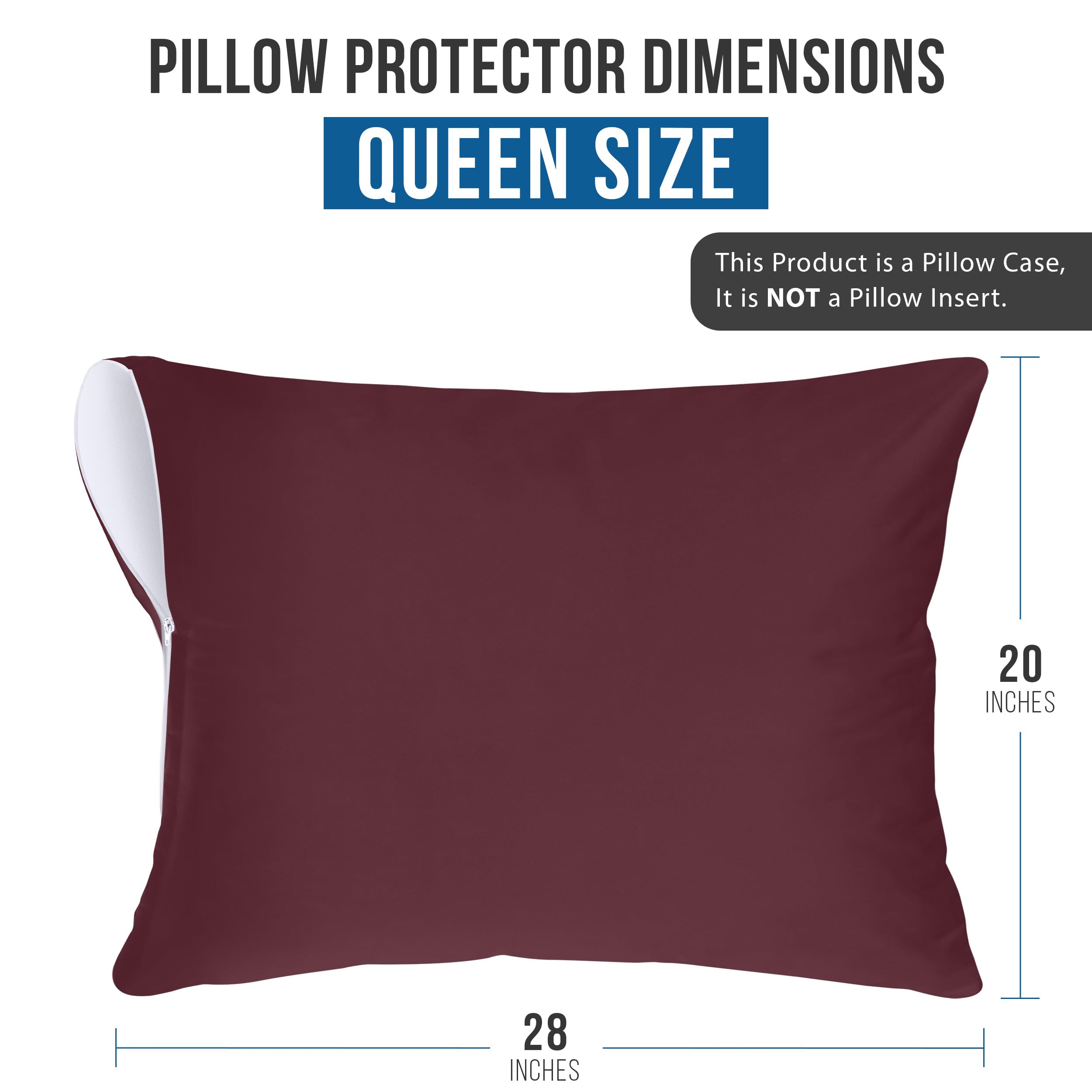 Foto 4 pulgar | Protectores De Almohada Utopia Bedding Impermeables (paquete De 2) Tamaño Queen - Venta Internacional.