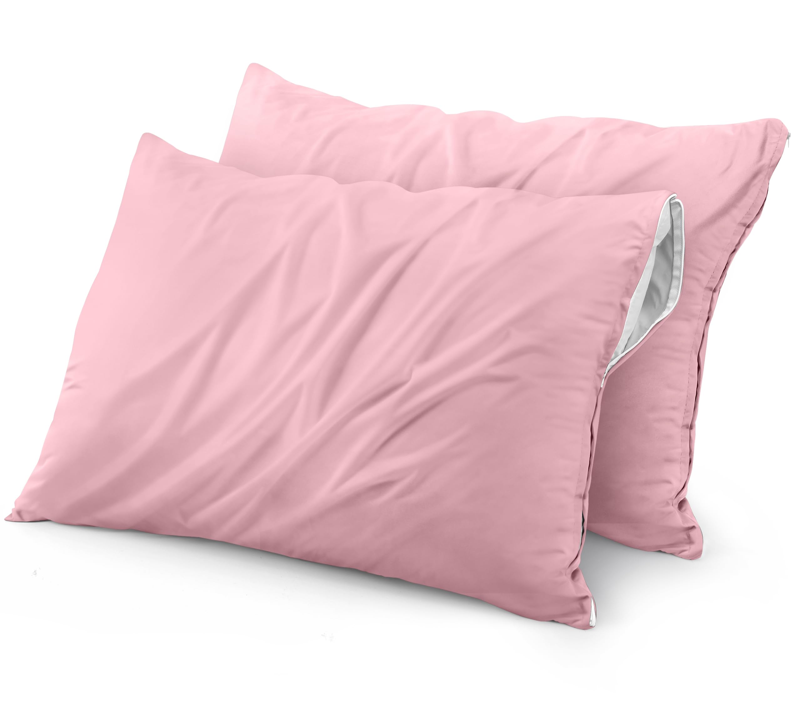 Foto 1 | Protectores De Almohada Utopia Bedding Impermeables (paquete De 2, Rosa) - Venta Internacional.