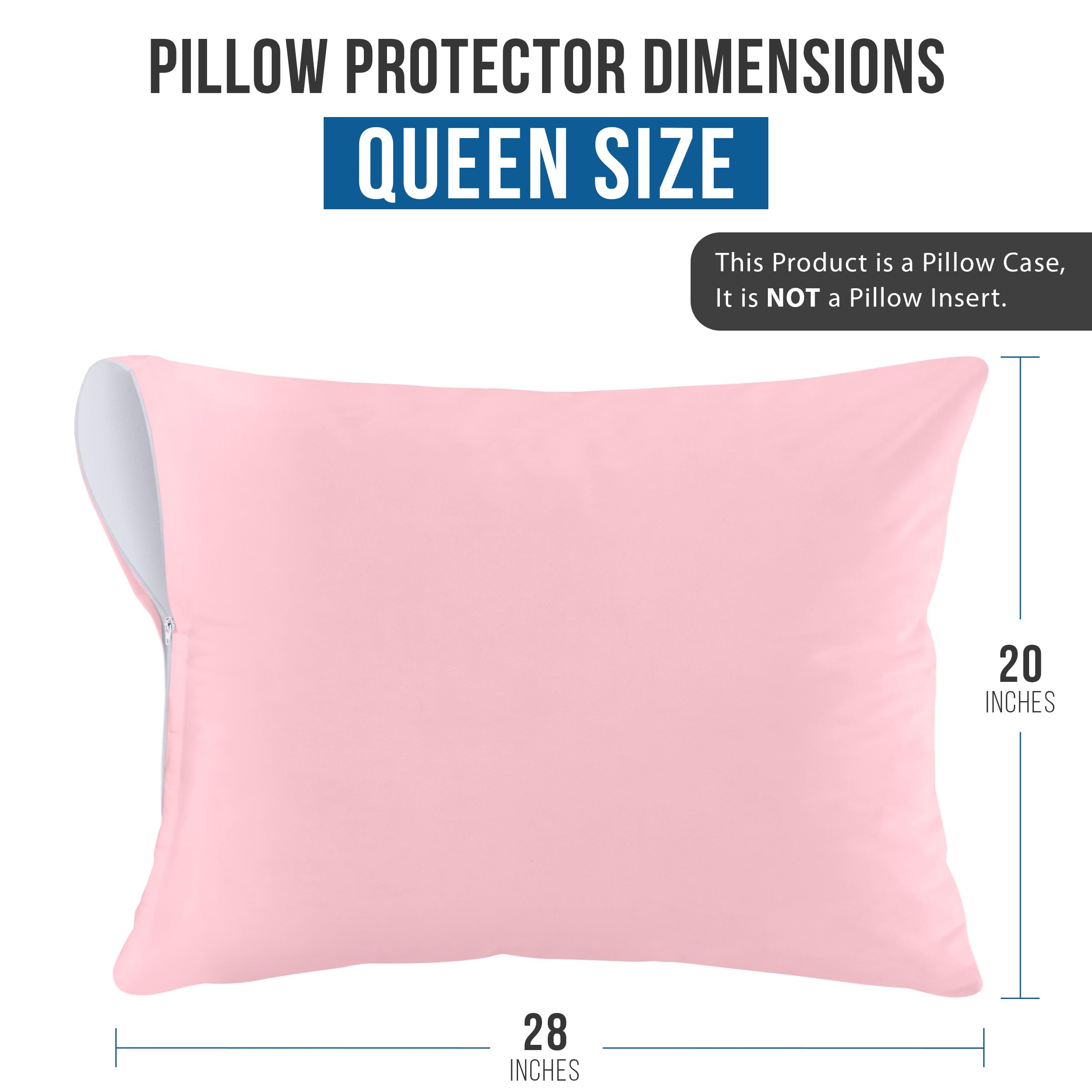 Foto 4 pulgar | Protectores De Almohada Utopia Bedding Impermeables (paquete De 2, Rosa) - Venta Internacional.