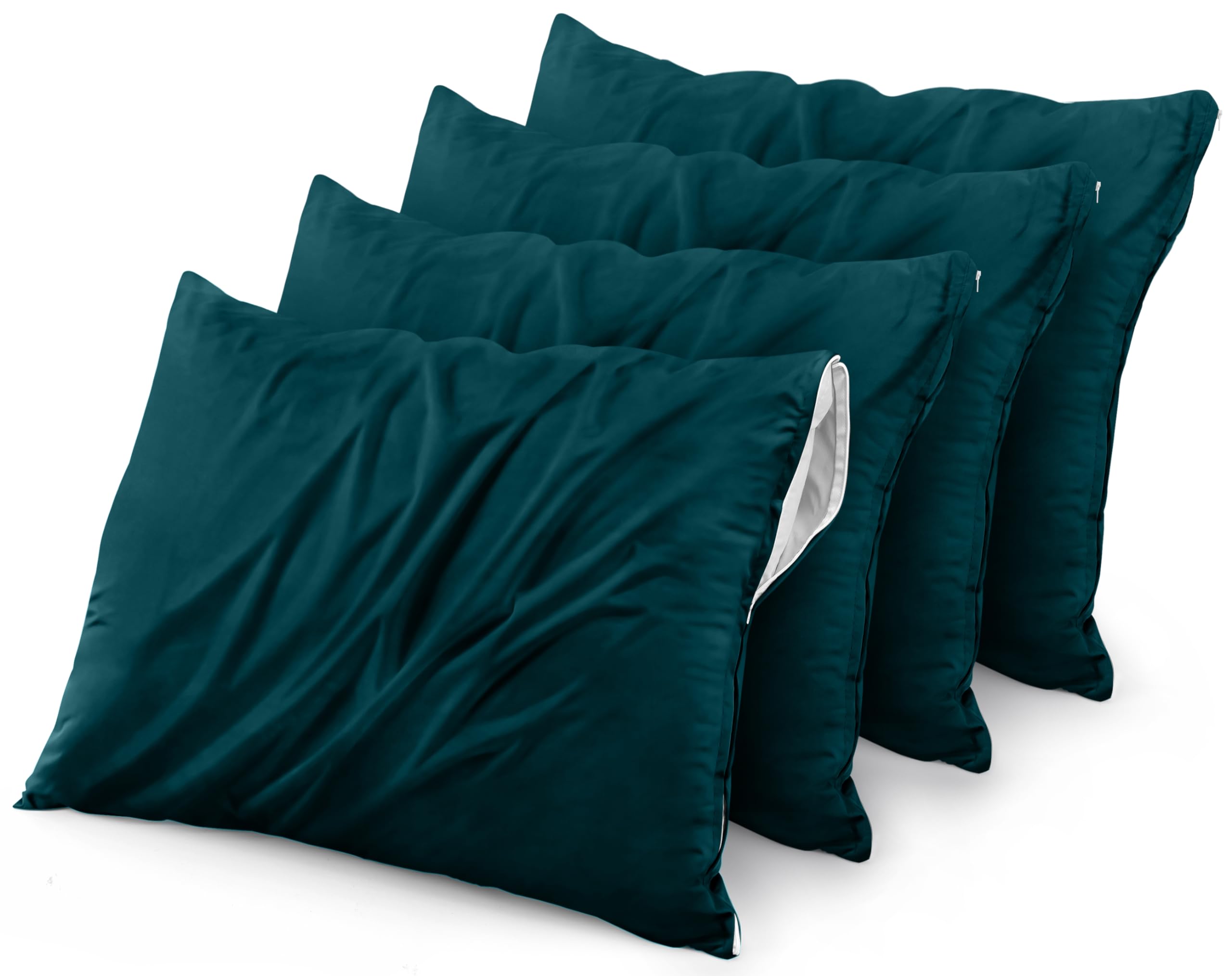 Foto 2 pulgar | Protectores De Almohada Utopia Bedding, Impermeables, Tamaño Queen, Color Verde Azulado, 4 Unidades - Venta Internaci