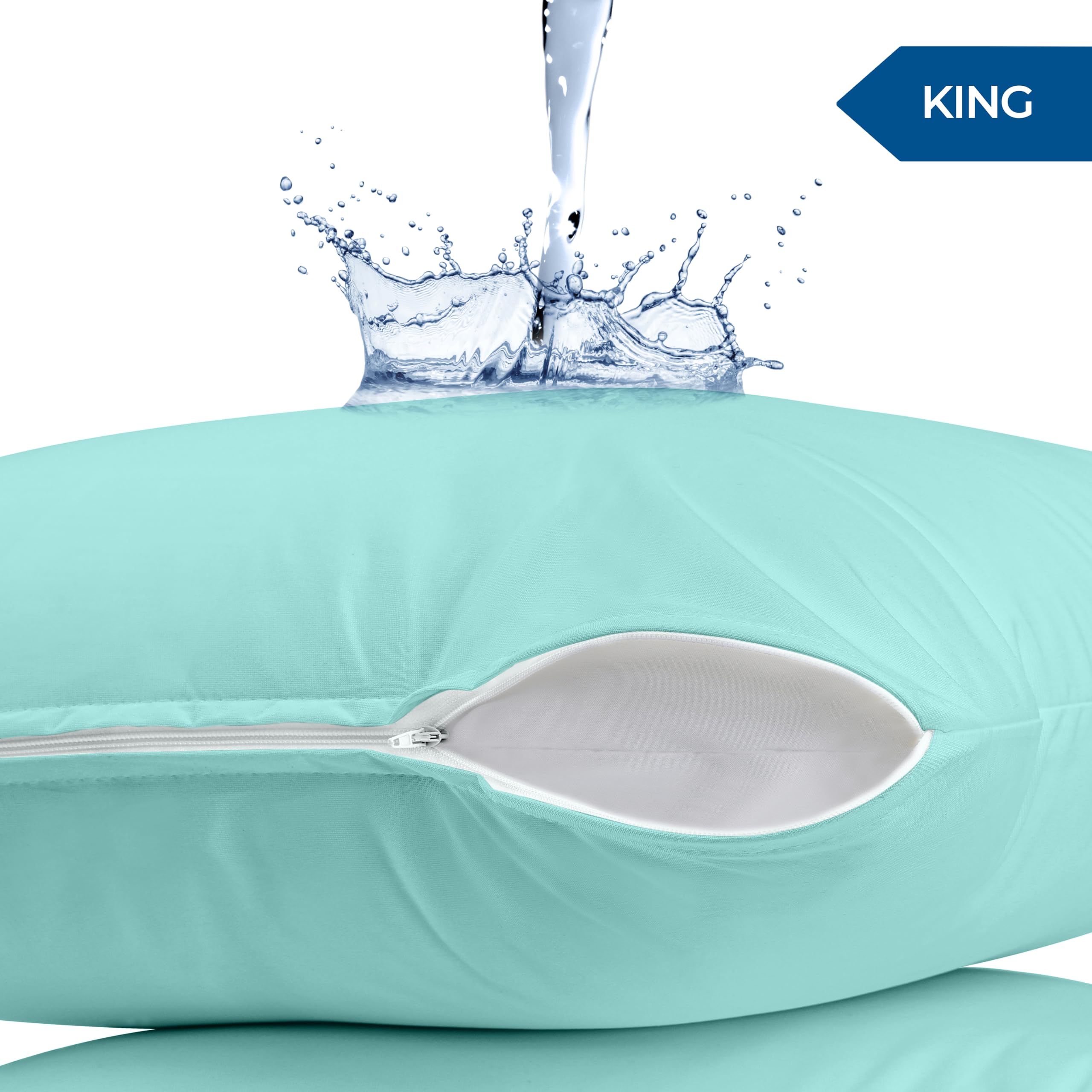 Foto 3 pulgar | Protectores De Almohada Utopia Bedding, Impermeables, Tamaño King (paquete De 2) - Venta Internacional.