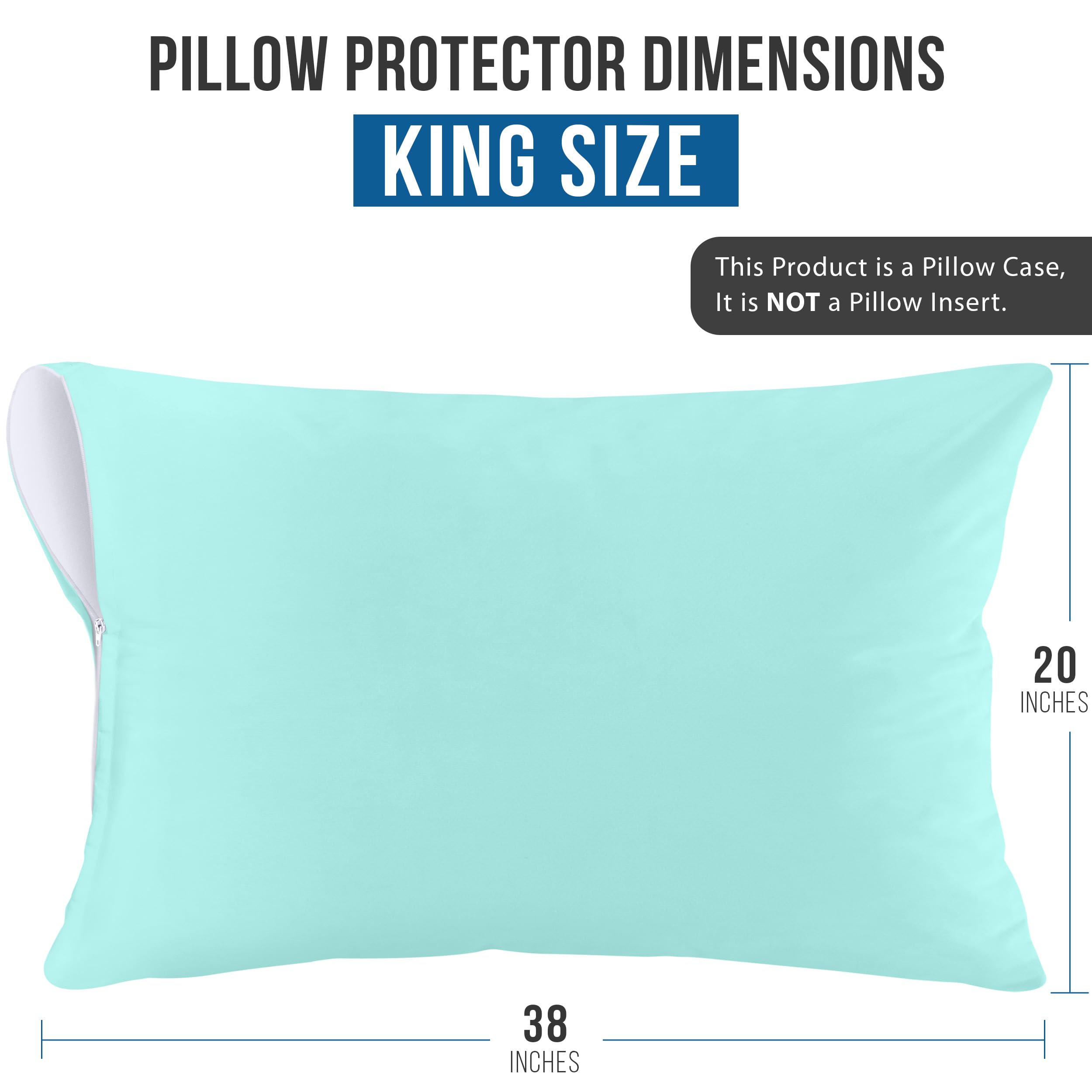 Foto 4 pulgar | Protectores De Almohada Utopia Bedding, Impermeables, Tamaño King (paquete De 2) - Venta Internacional.