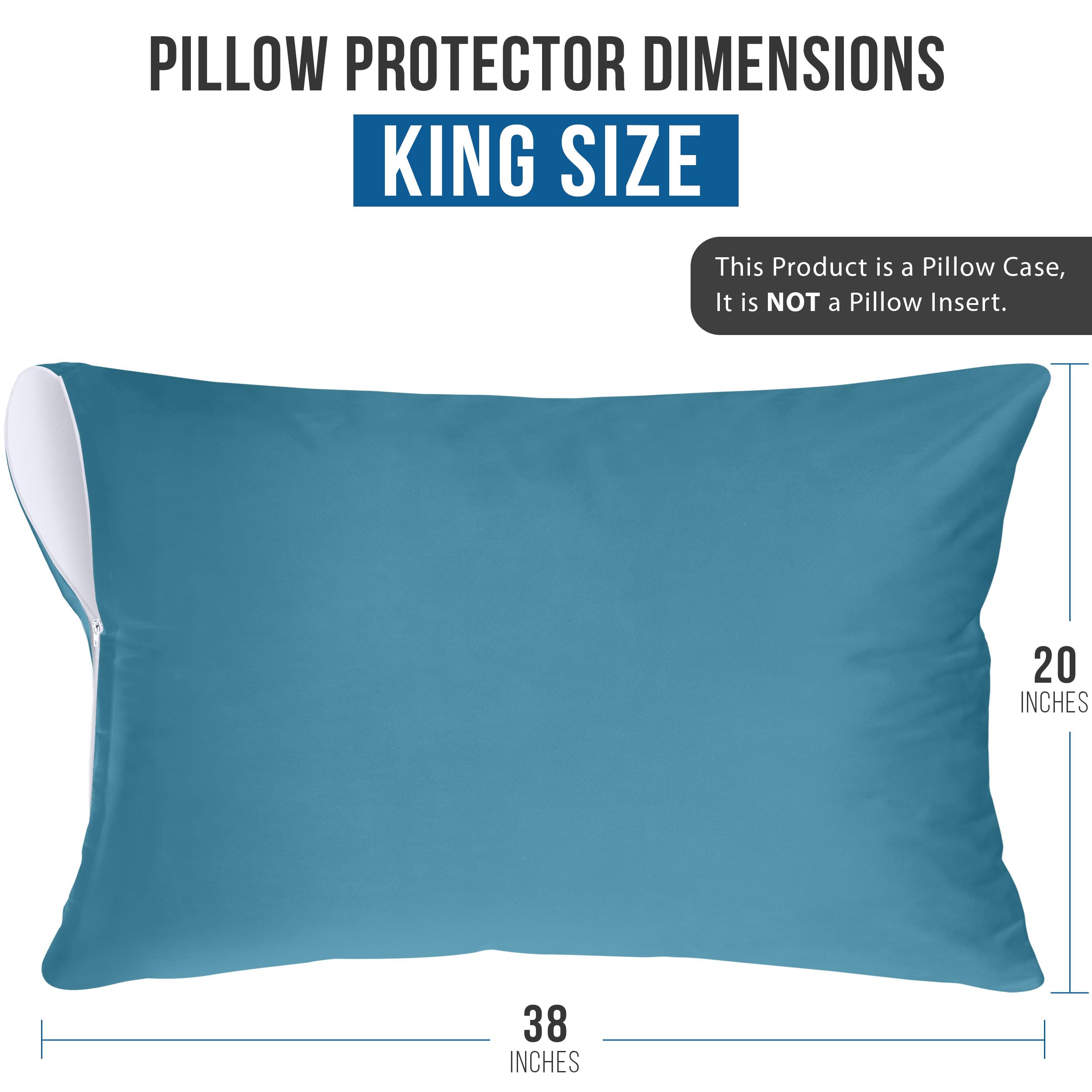 Foto 4 pulgar | Protectores De Almohada Utopia Bedding, Impermeables, Tamaño King (paquete De 2) - Venta Internacional.