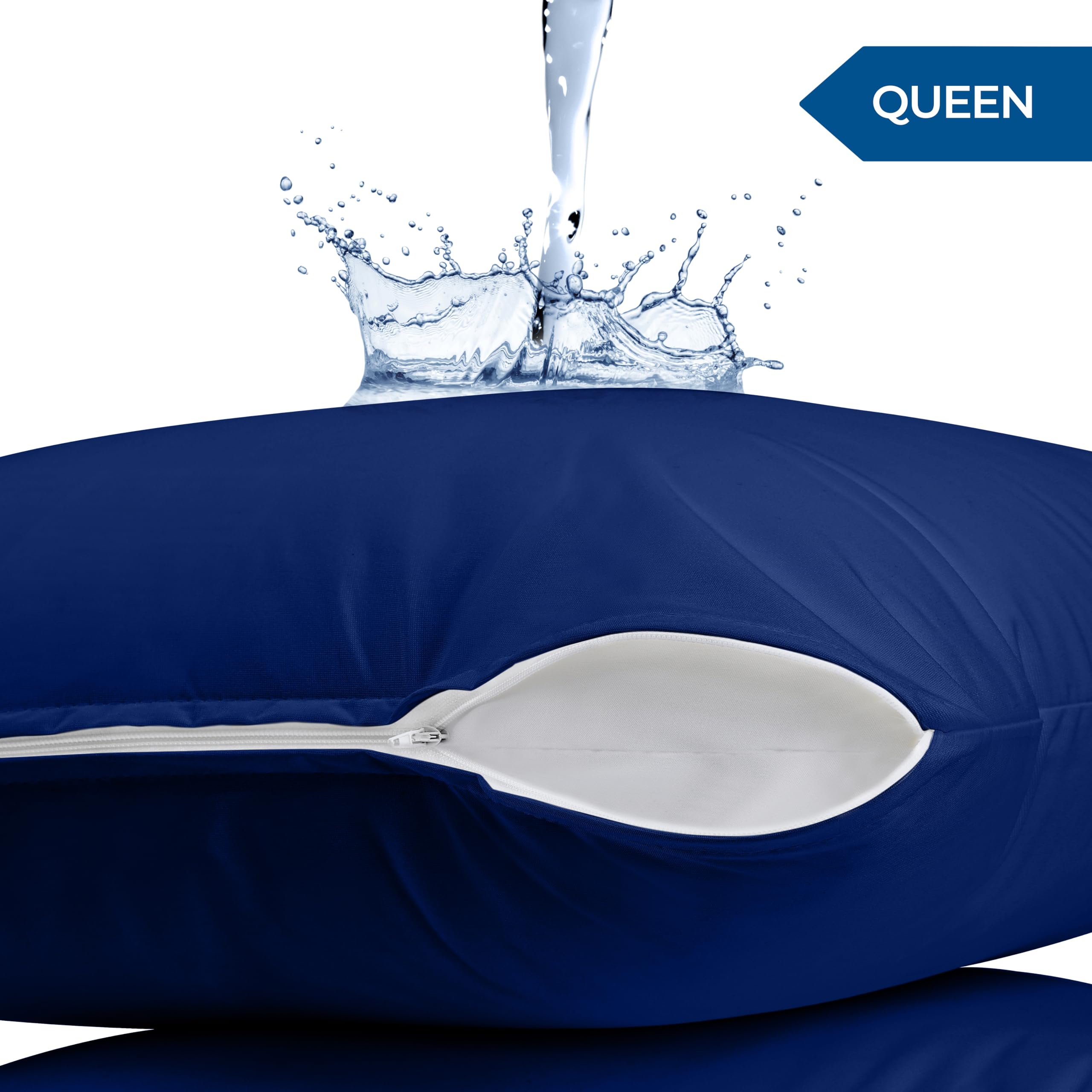 Foto 3 pulgar | Protectores De Almohada Utopia Bedding, Impermeables, Tamaño Queen (paquete De 2) - Venta Internacional.