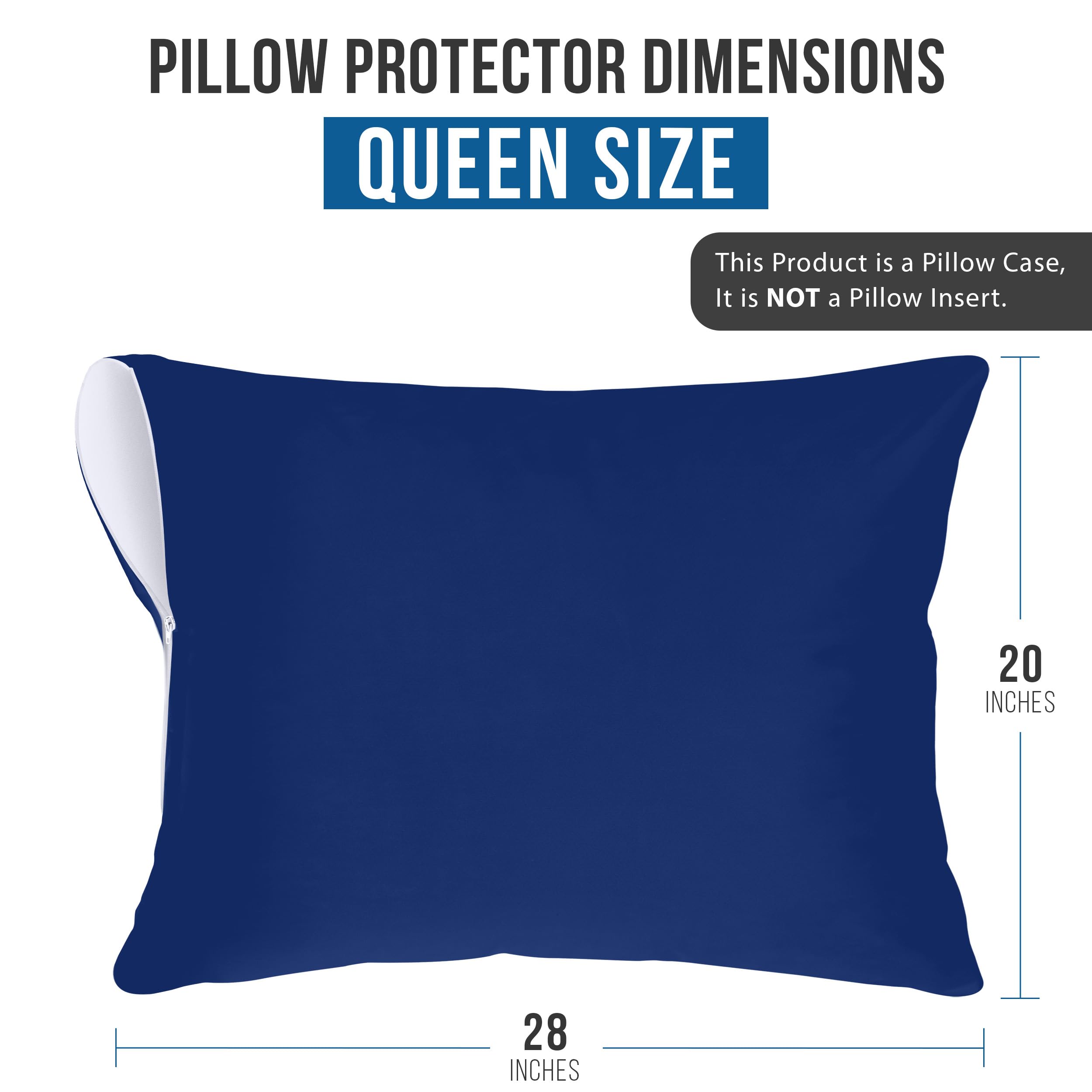 Foto 4 pulgar | Protectores De Almohada Utopia Bedding, Impermeables, Tamaño Queen (paquete De 2) - Venta Internacional.