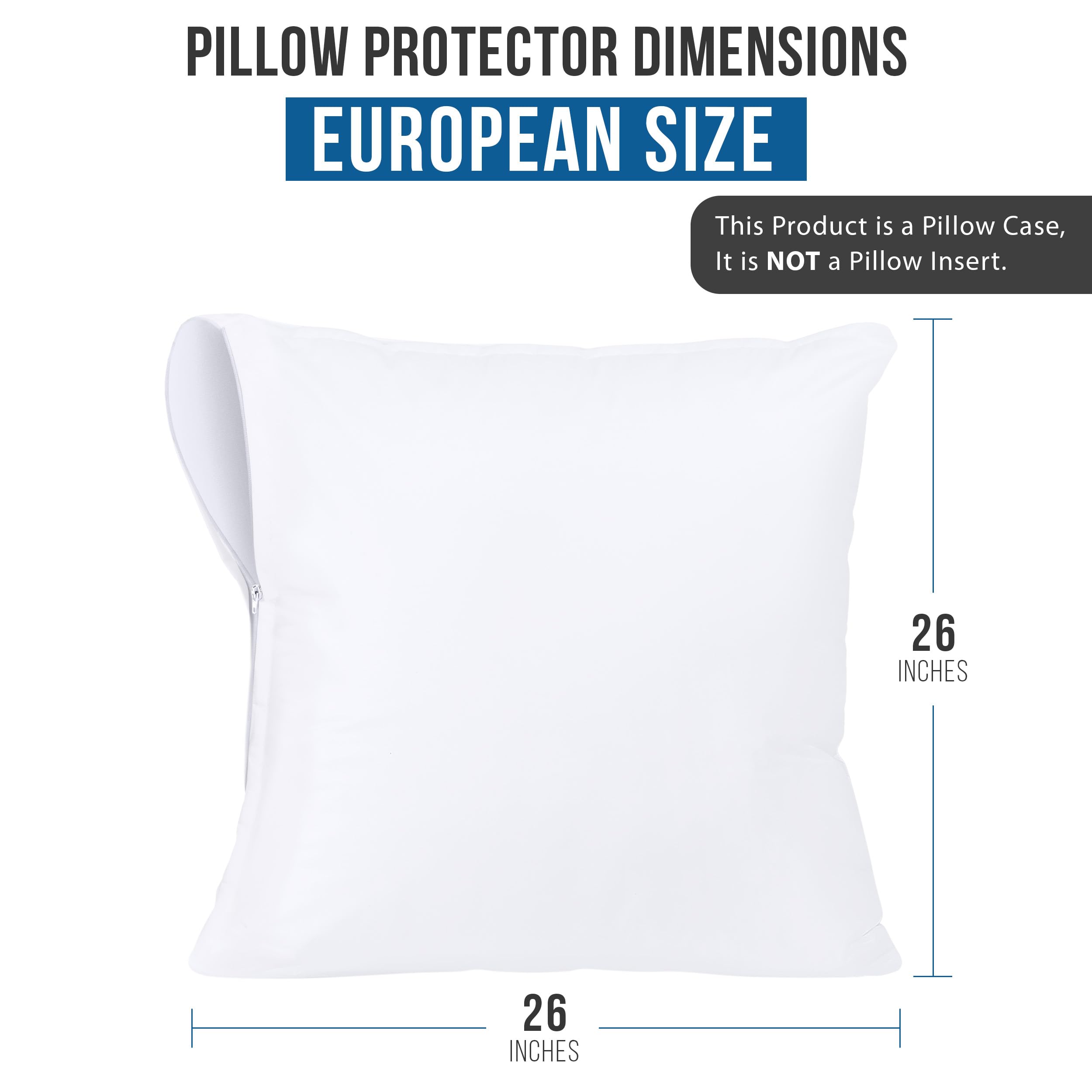 Foto 4 pulgar | Protectores De Almohada Utopia Bedding, Impermeables, 66 X 66 Cm (paquete De 2) - Venta Internacional.