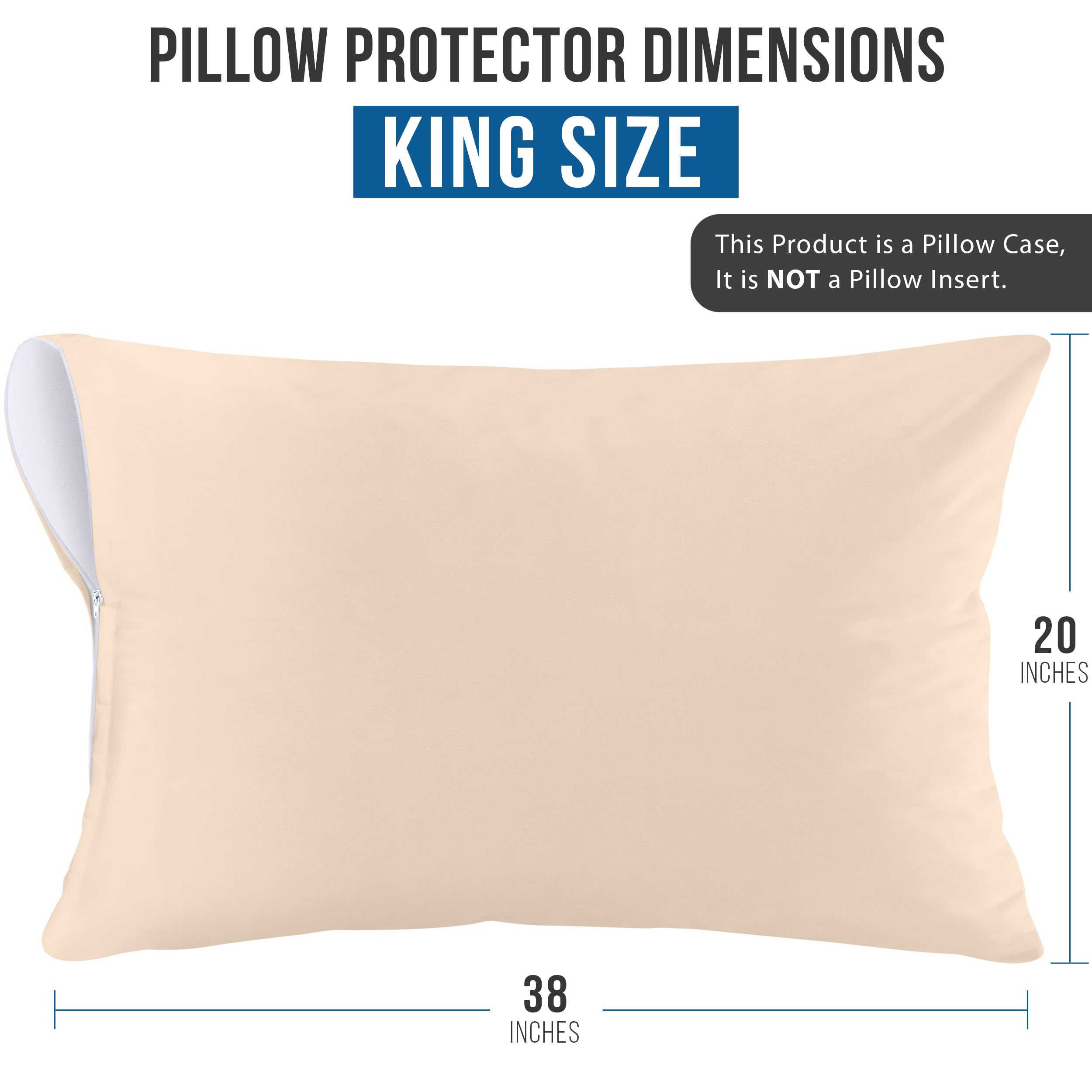 Foto 4 pulgar | Protectores De Almohada Utopia Bedding, Impermeables, Tamaño King (paquete De 2) - Venta Internacional.