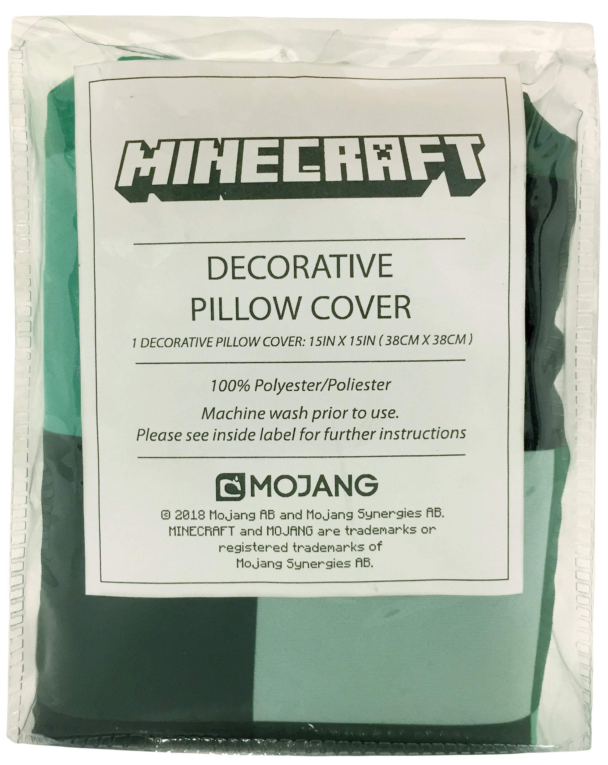 Foto 4 | Funda De Almohada Decorativa Jay Franco Minecraft Creeper - Venta Internacional.