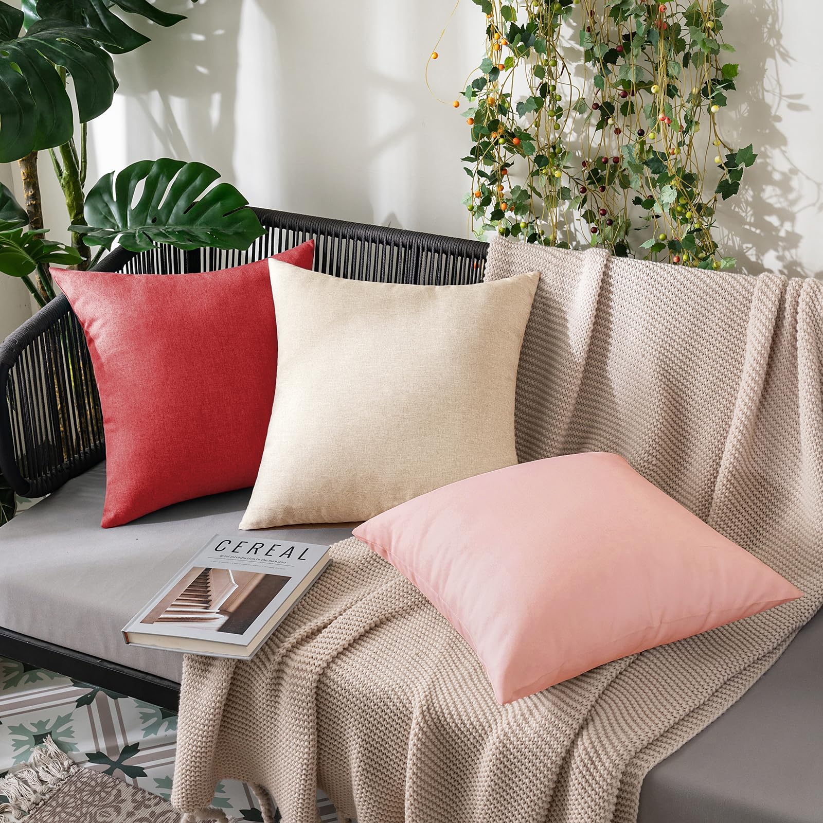 Foto 4 | Fundas De Almohada Miulee Impermeables Decorativas De 40 X 40 Cm (paquete De  - Venta Internacional.